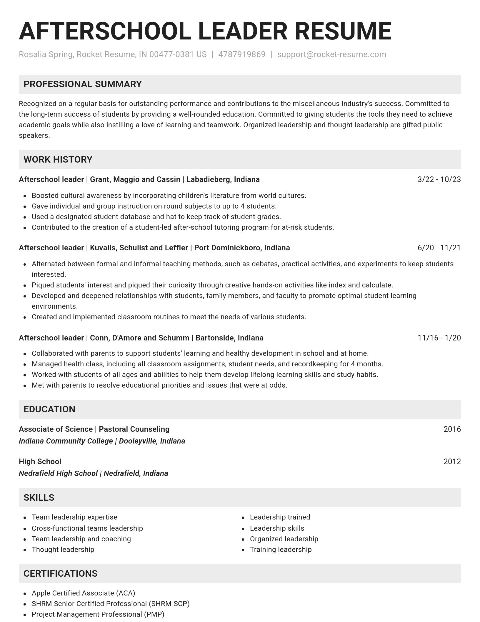 Genius resume template
