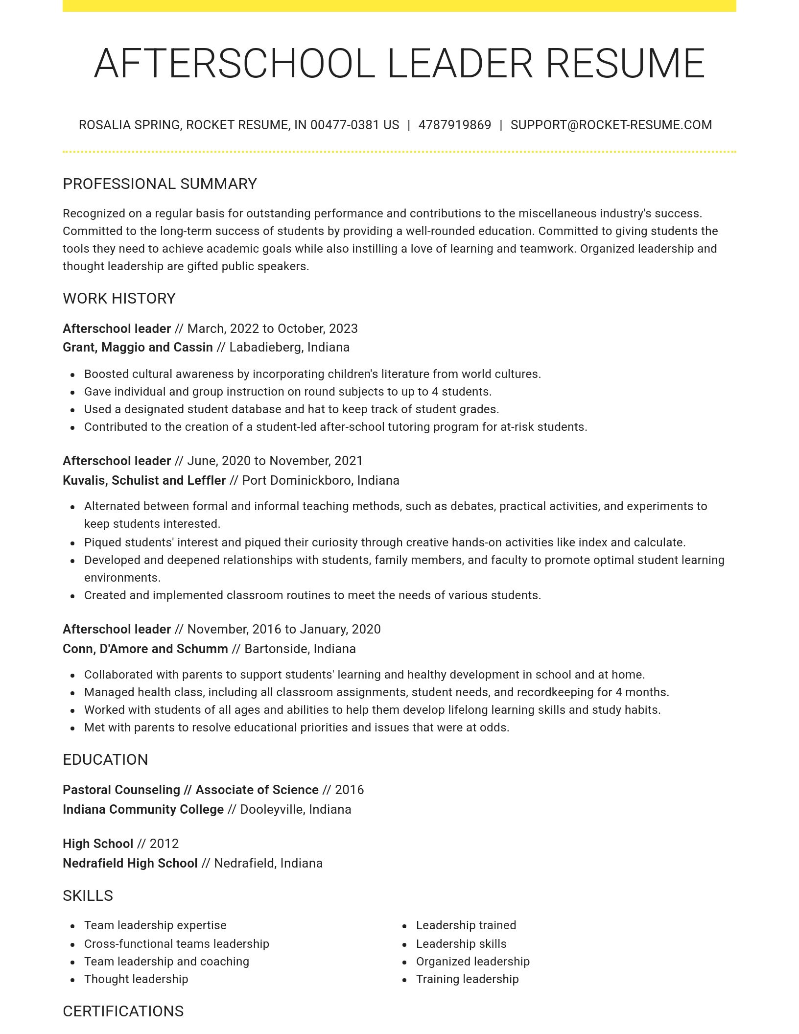 Grand resume template