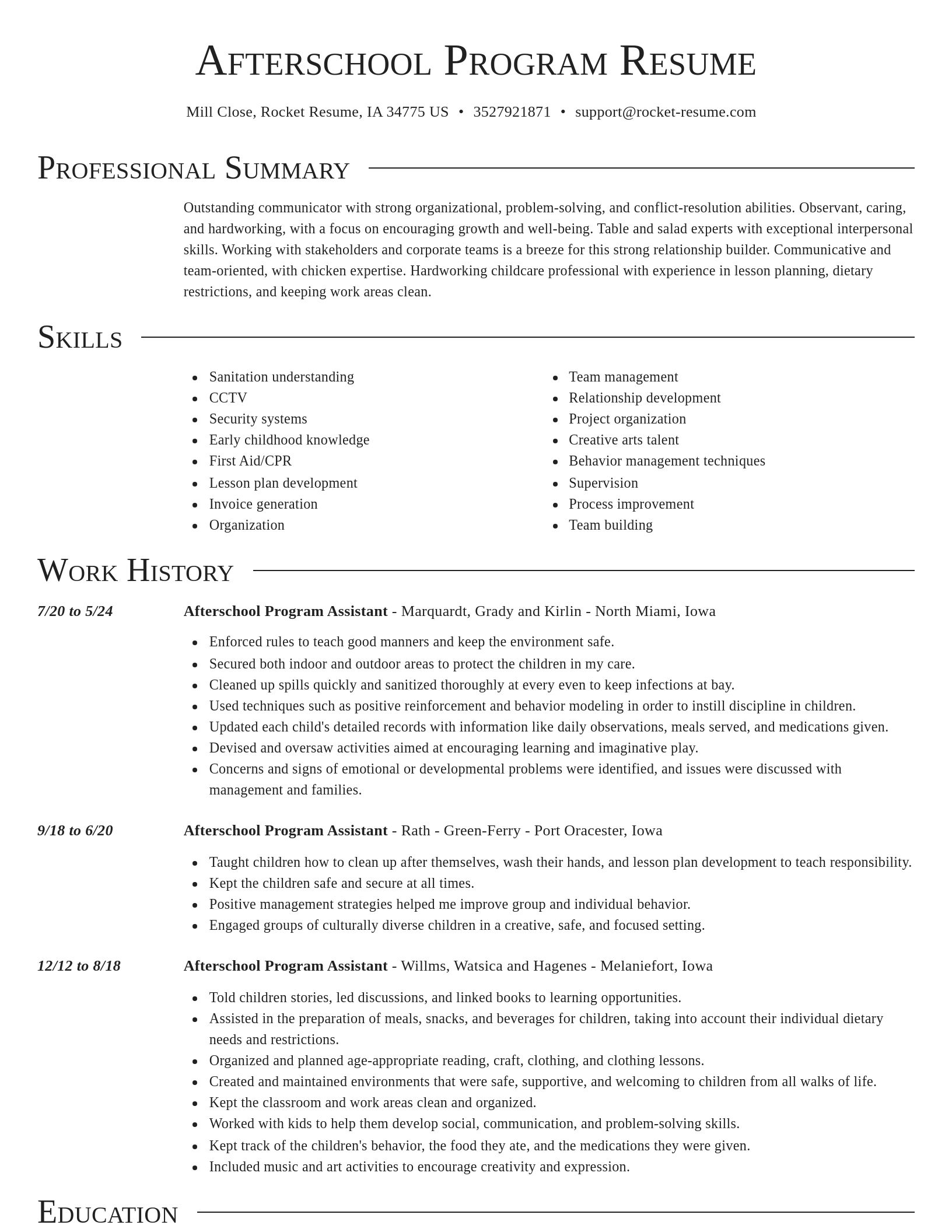 Director resume template