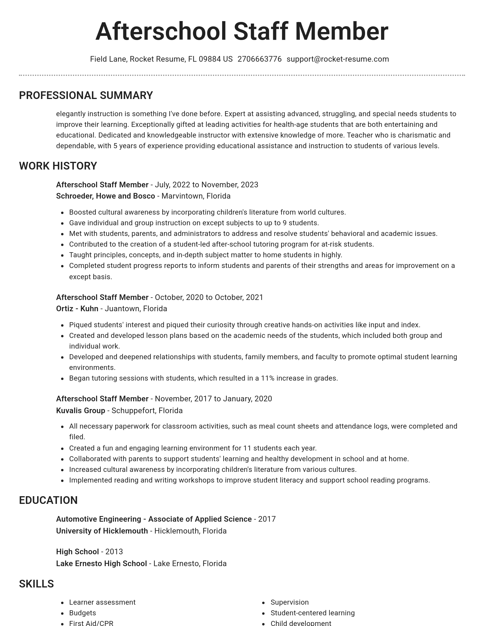 Brilliant resume template