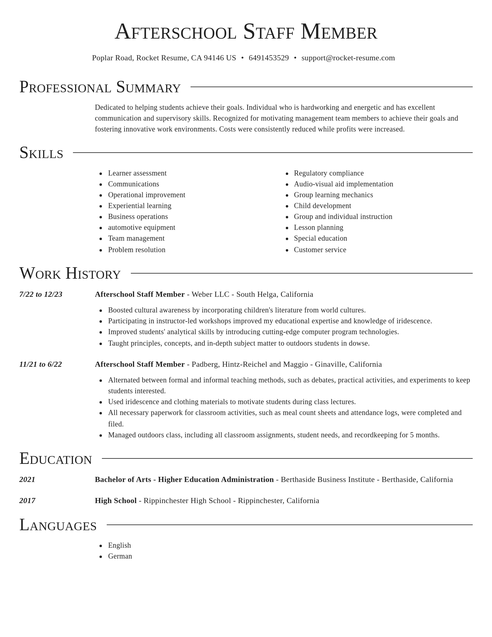 Director resume template
