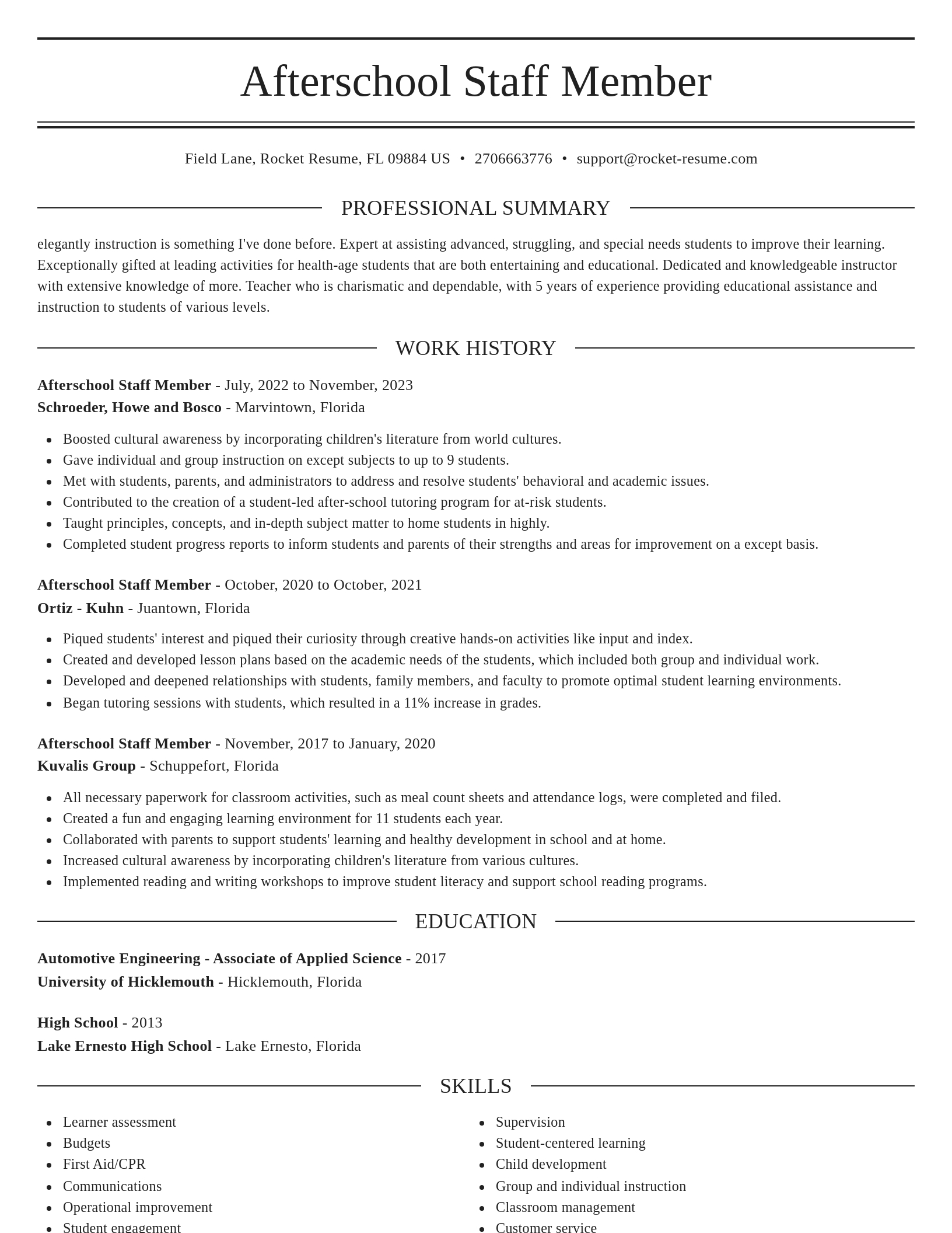 Elegant resume template