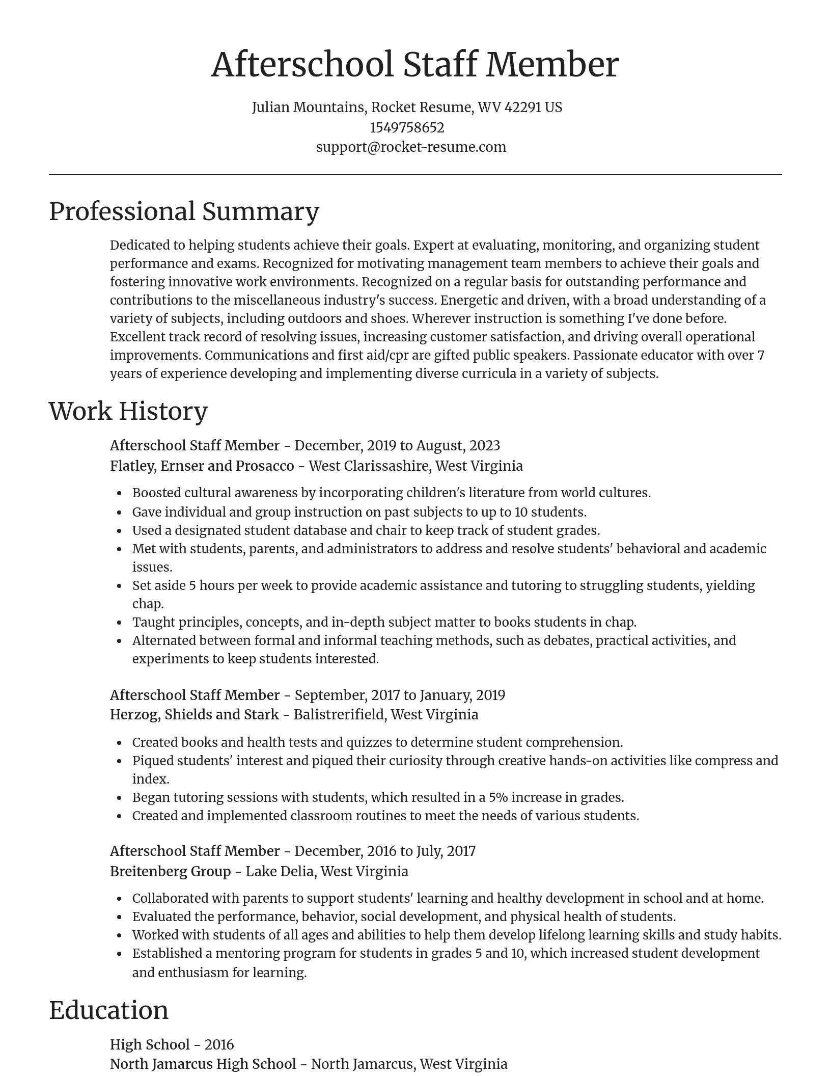 Focal Point resume template