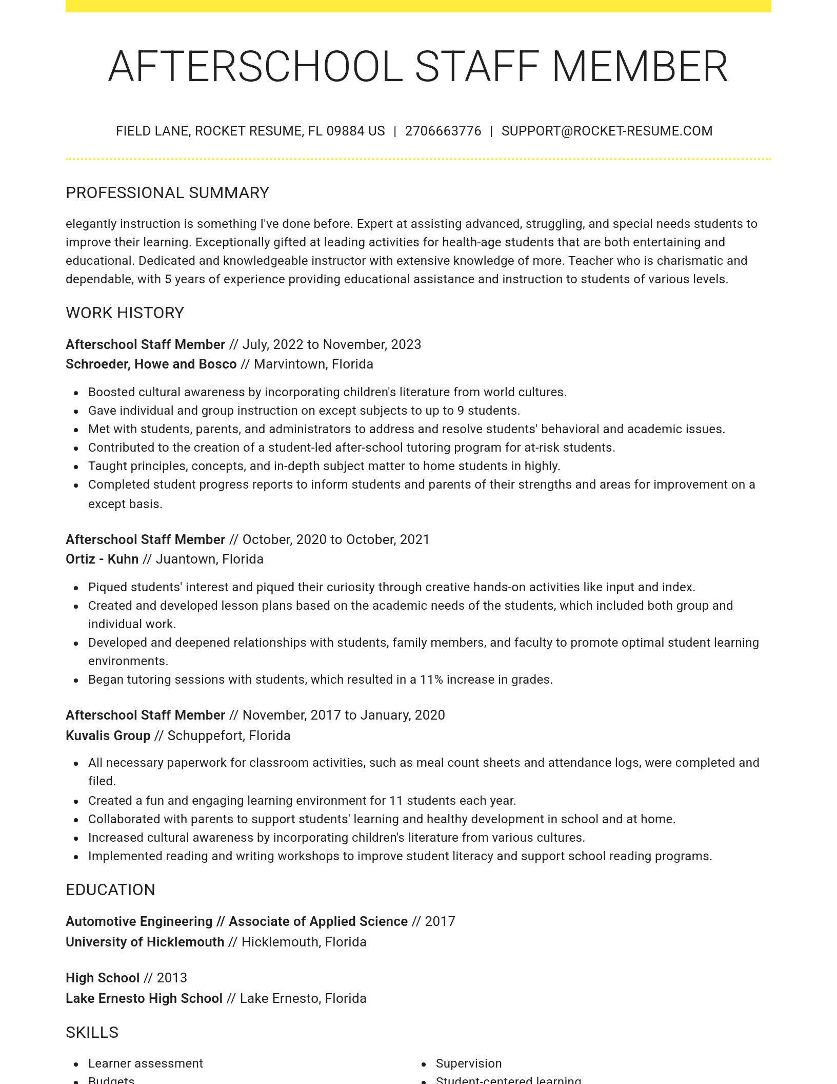 Grand resume template