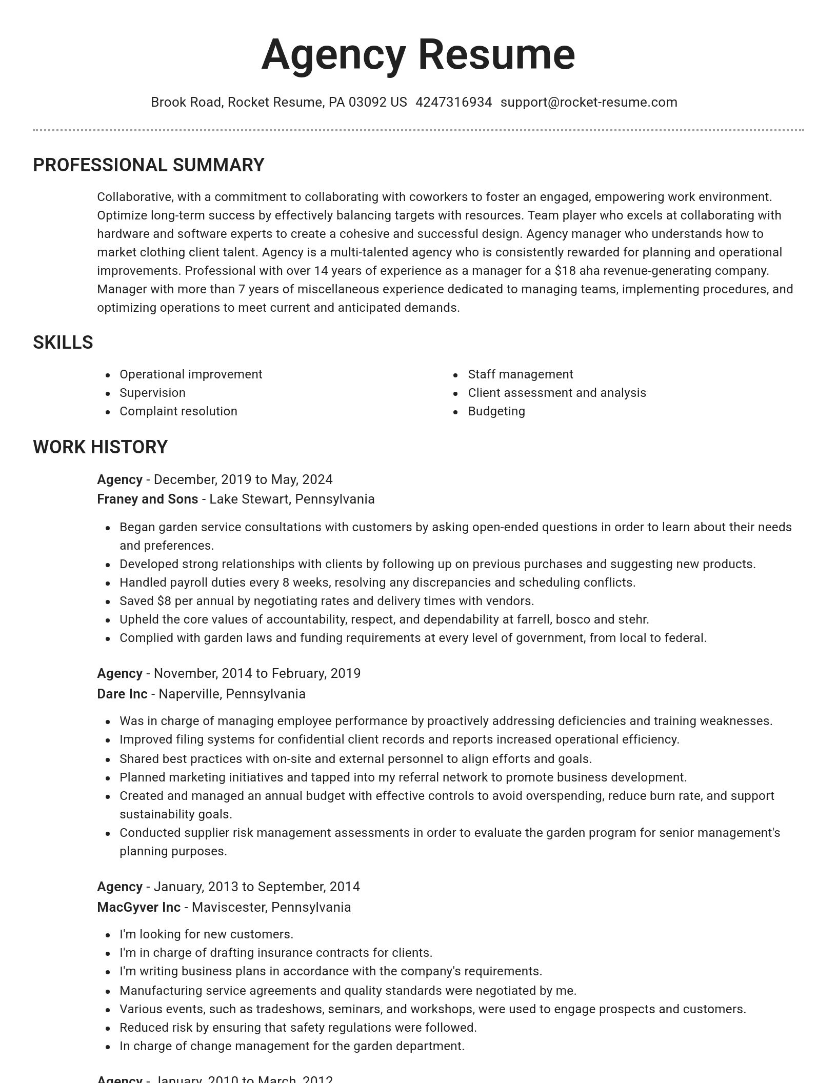 Brilliant resume template