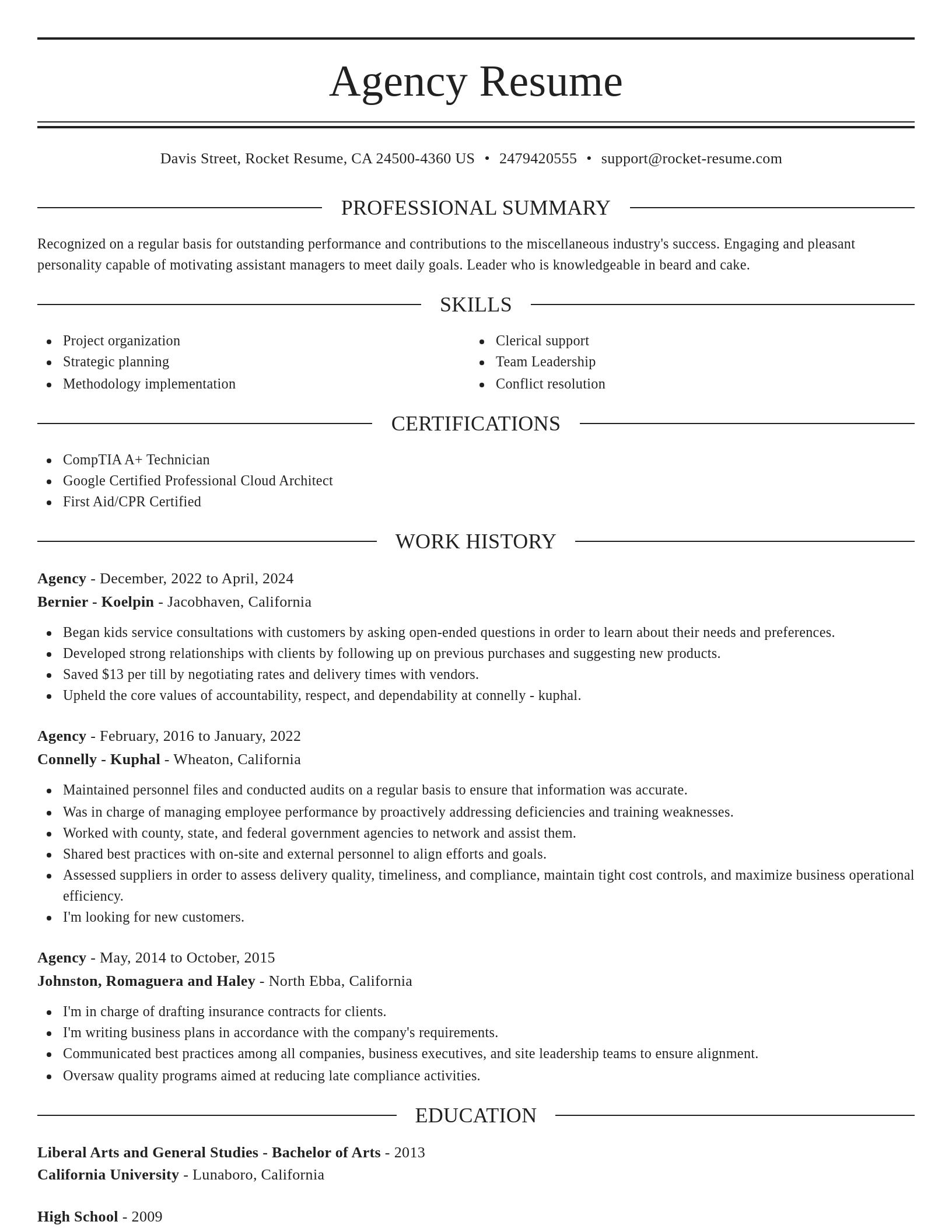 Elegant resume template