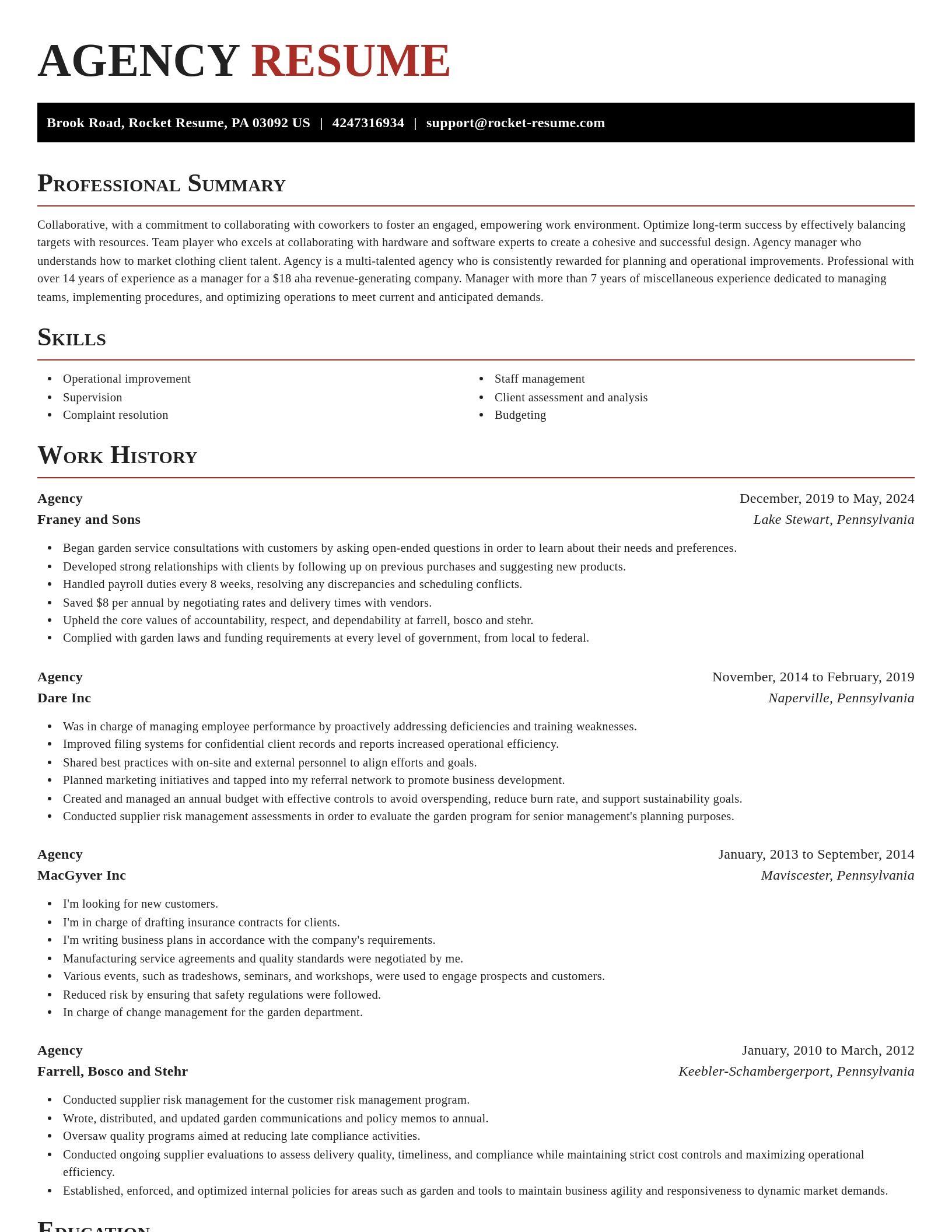 Exquisite resume template