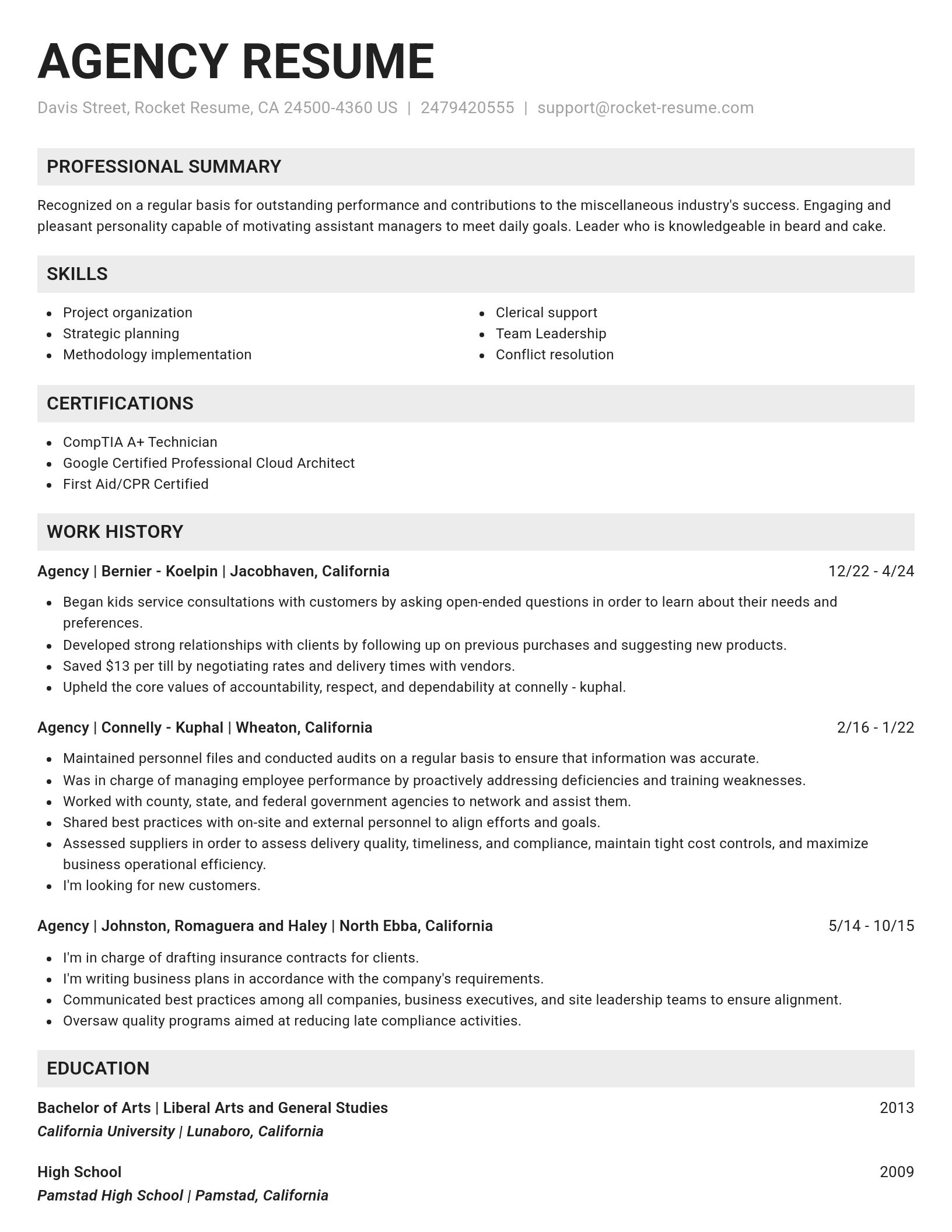 Genius resume template