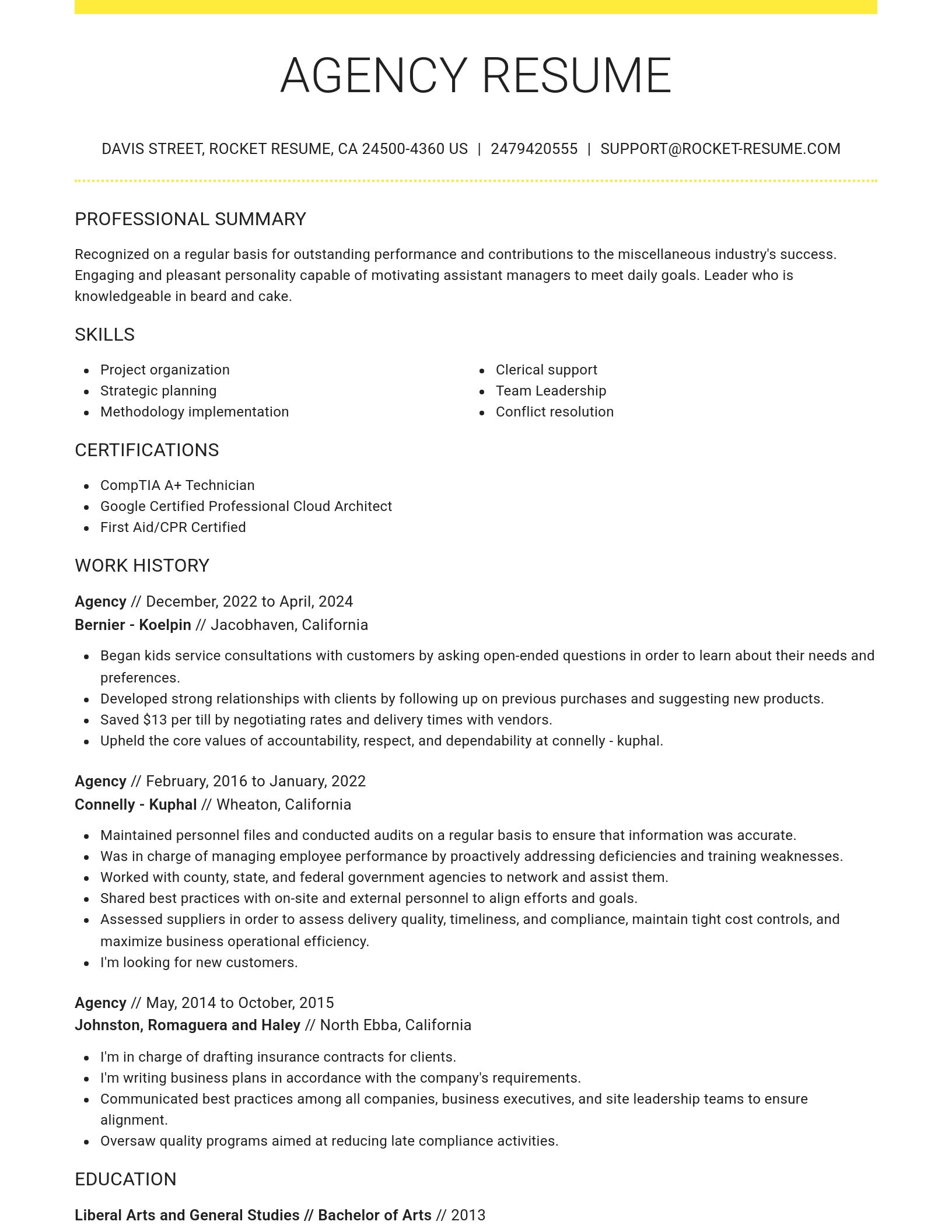 Grand resume template