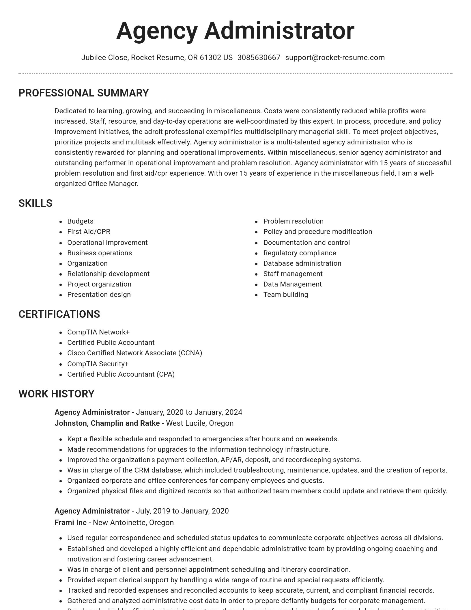 Brilliant resume template