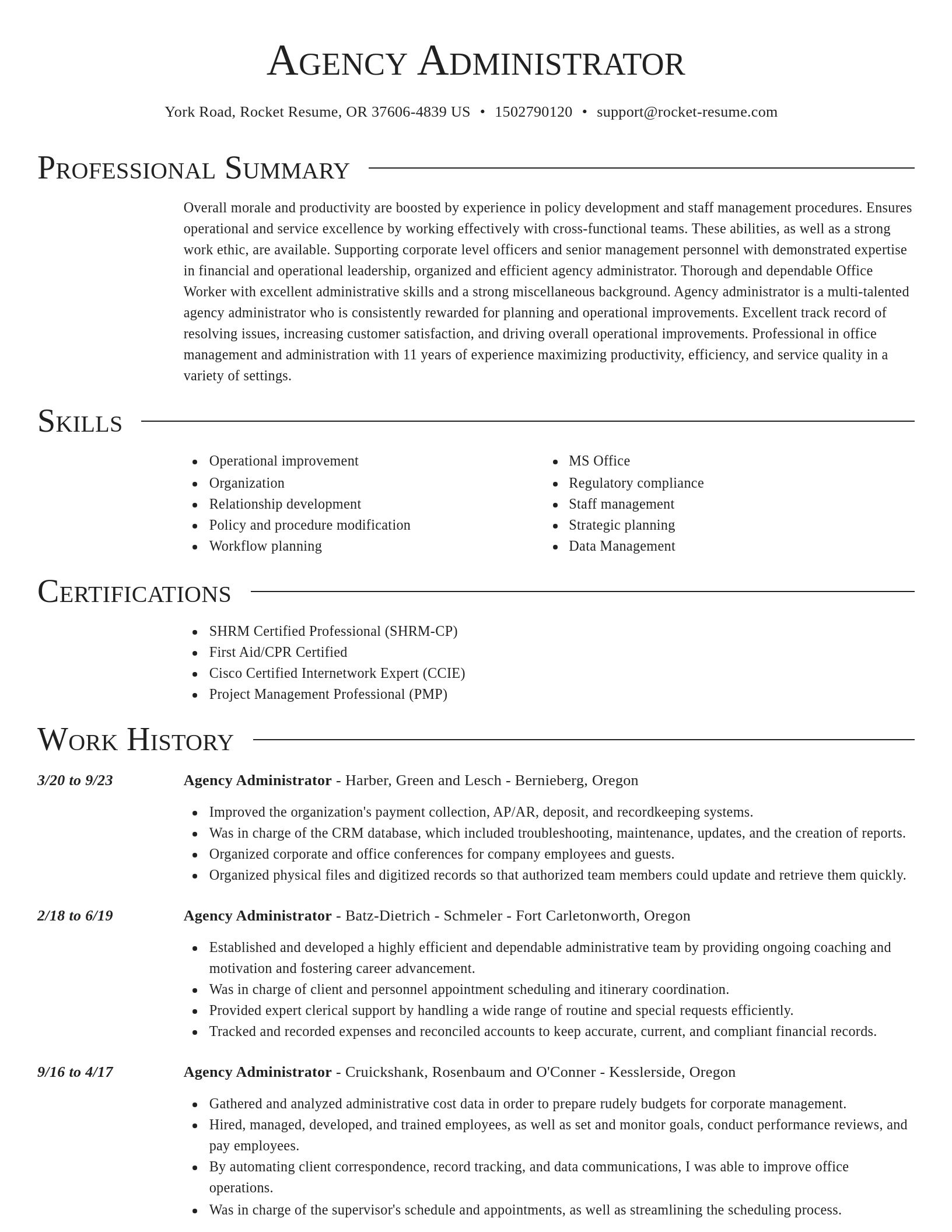 Director resume template