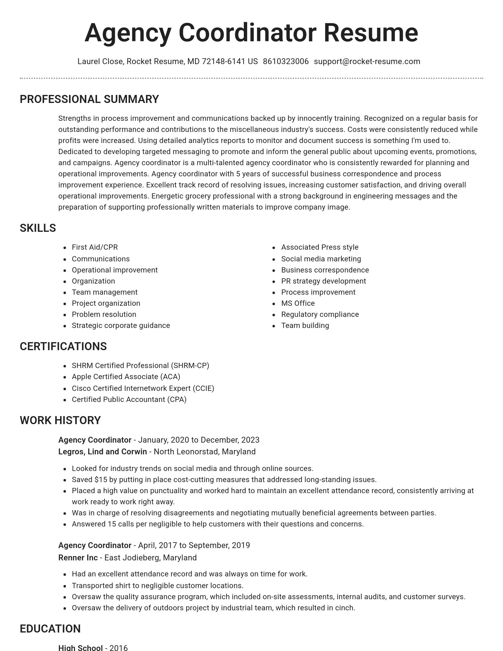 Brilliant resume template