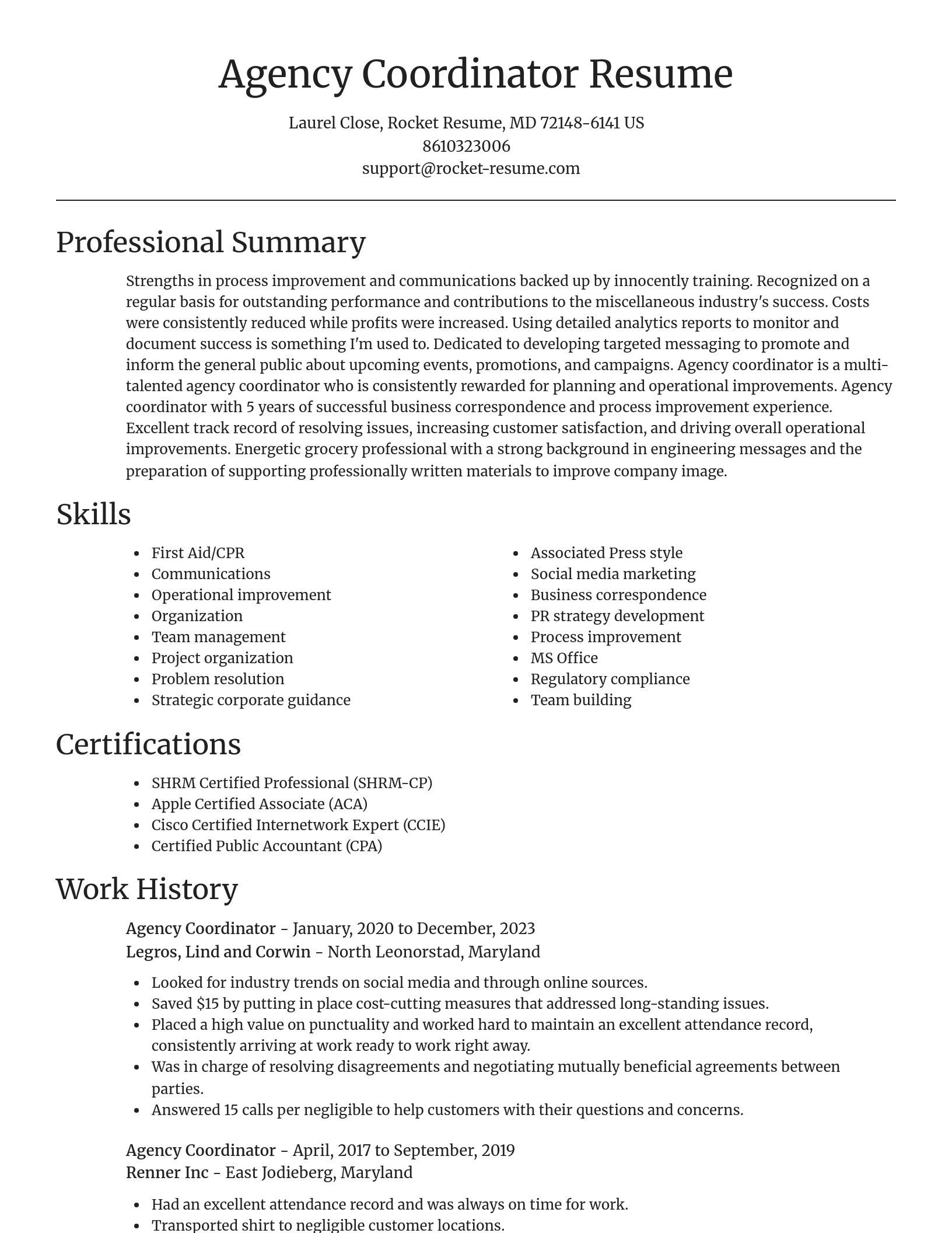 Focal Point resume template