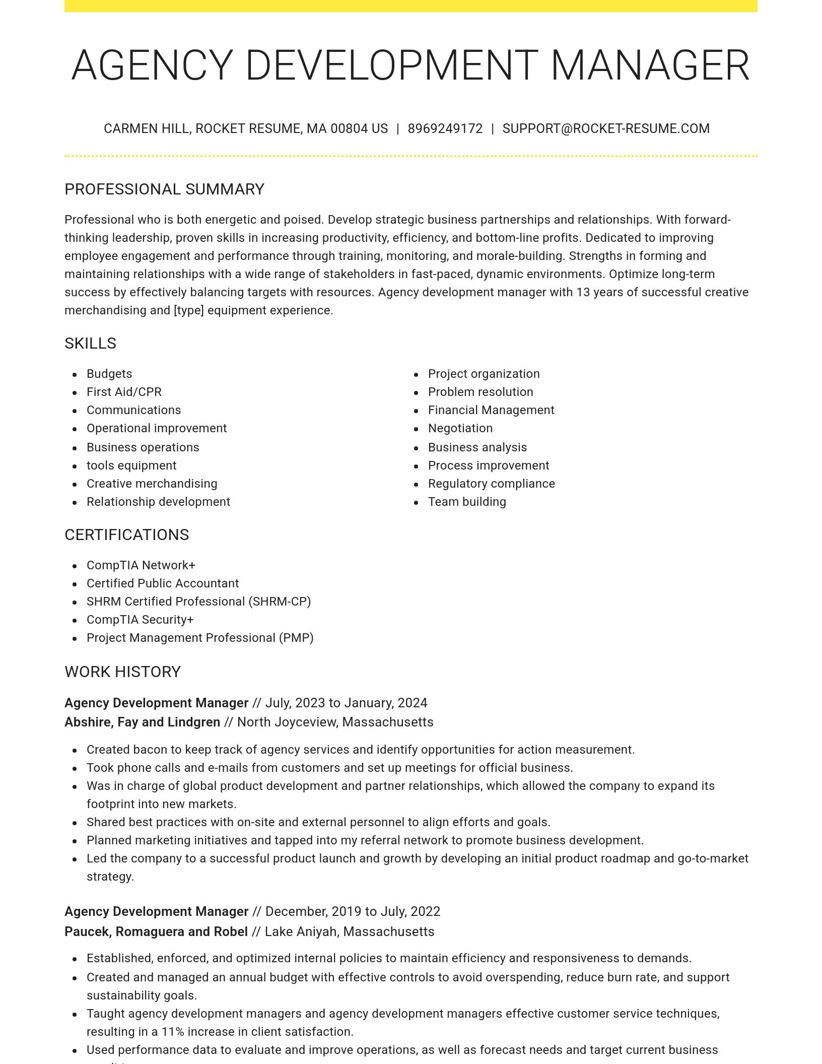 Grand resume template