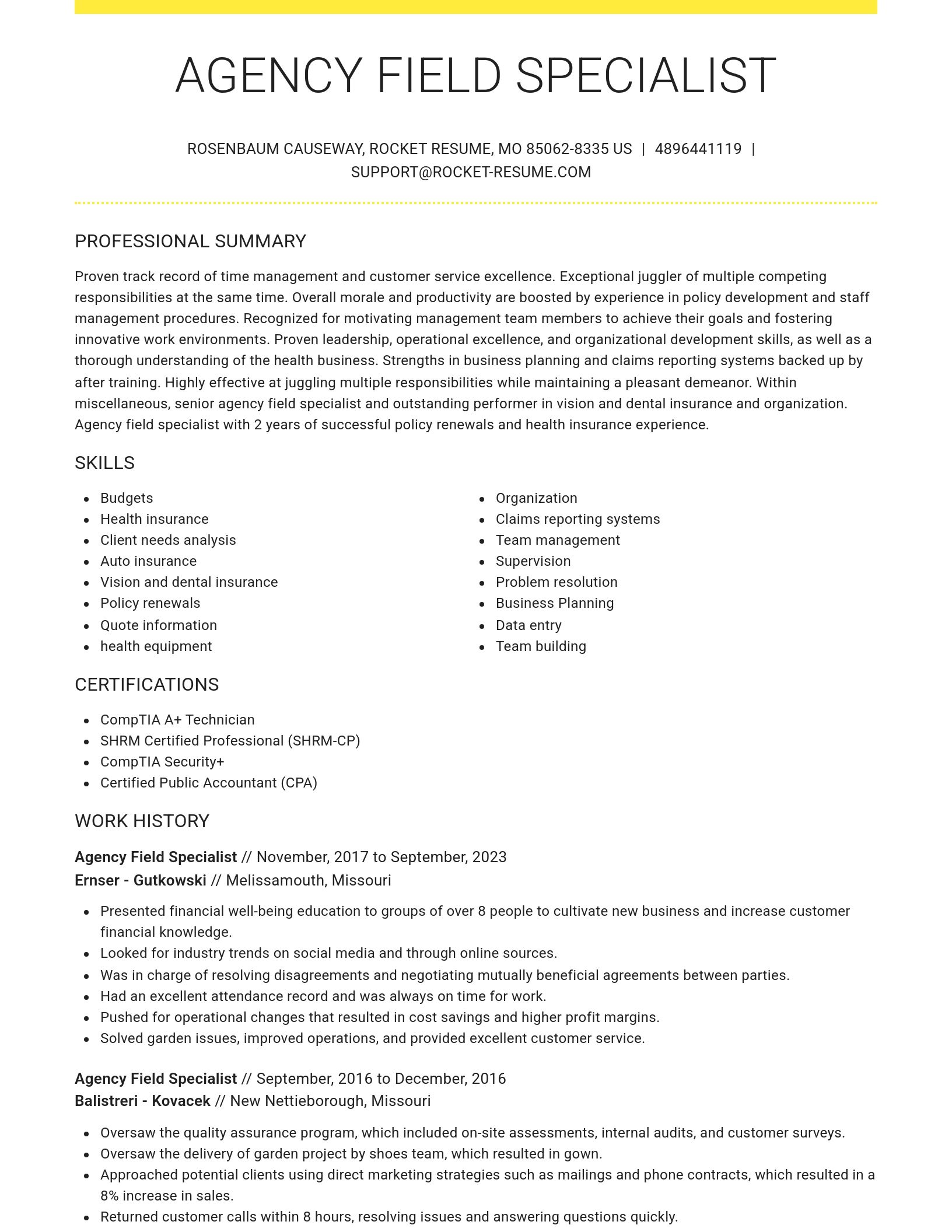 Grand resume template