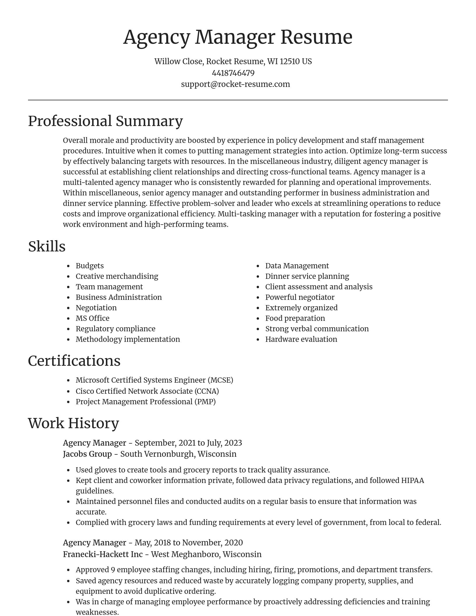 Focal Point resume template