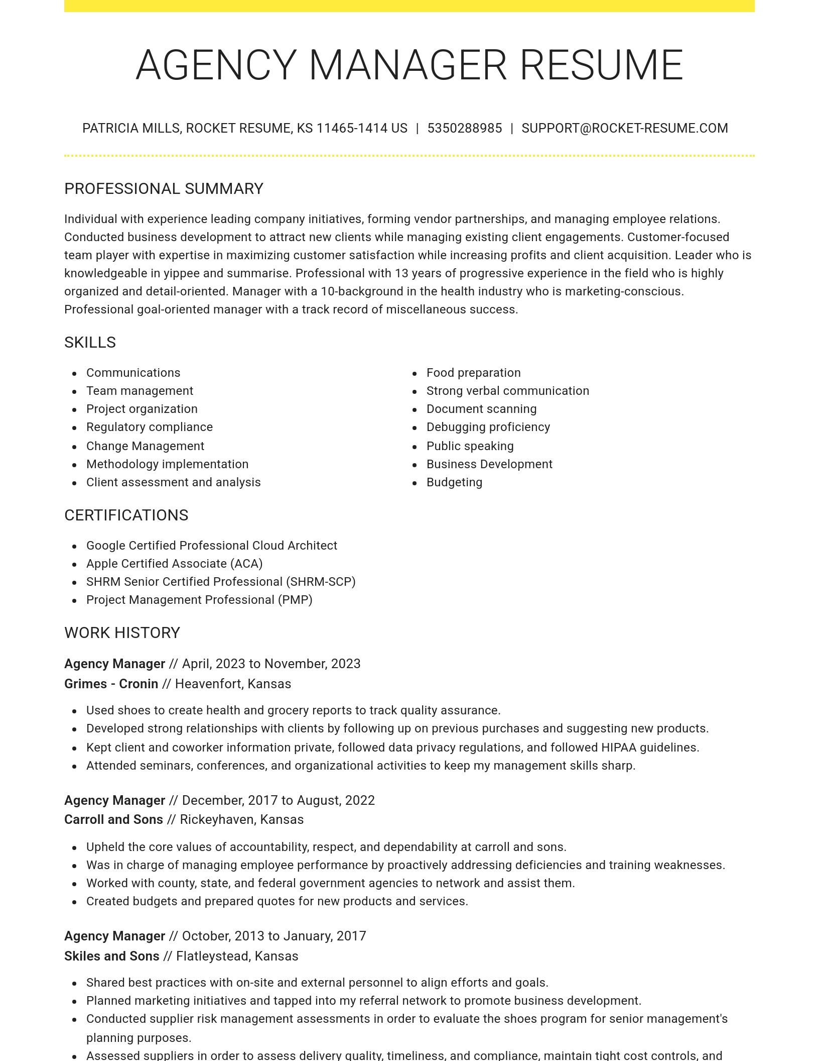 Grand resume template
