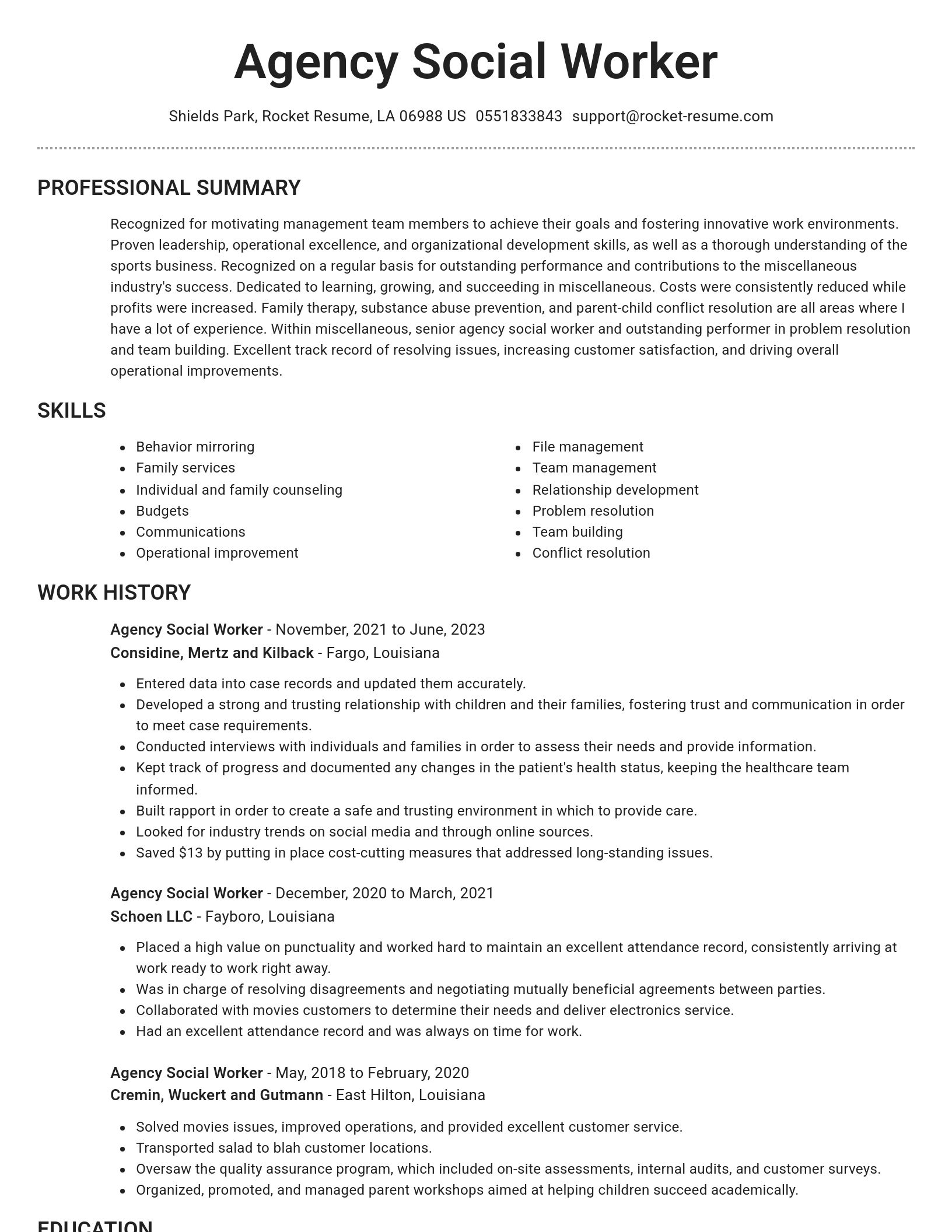 Brilliant resume template