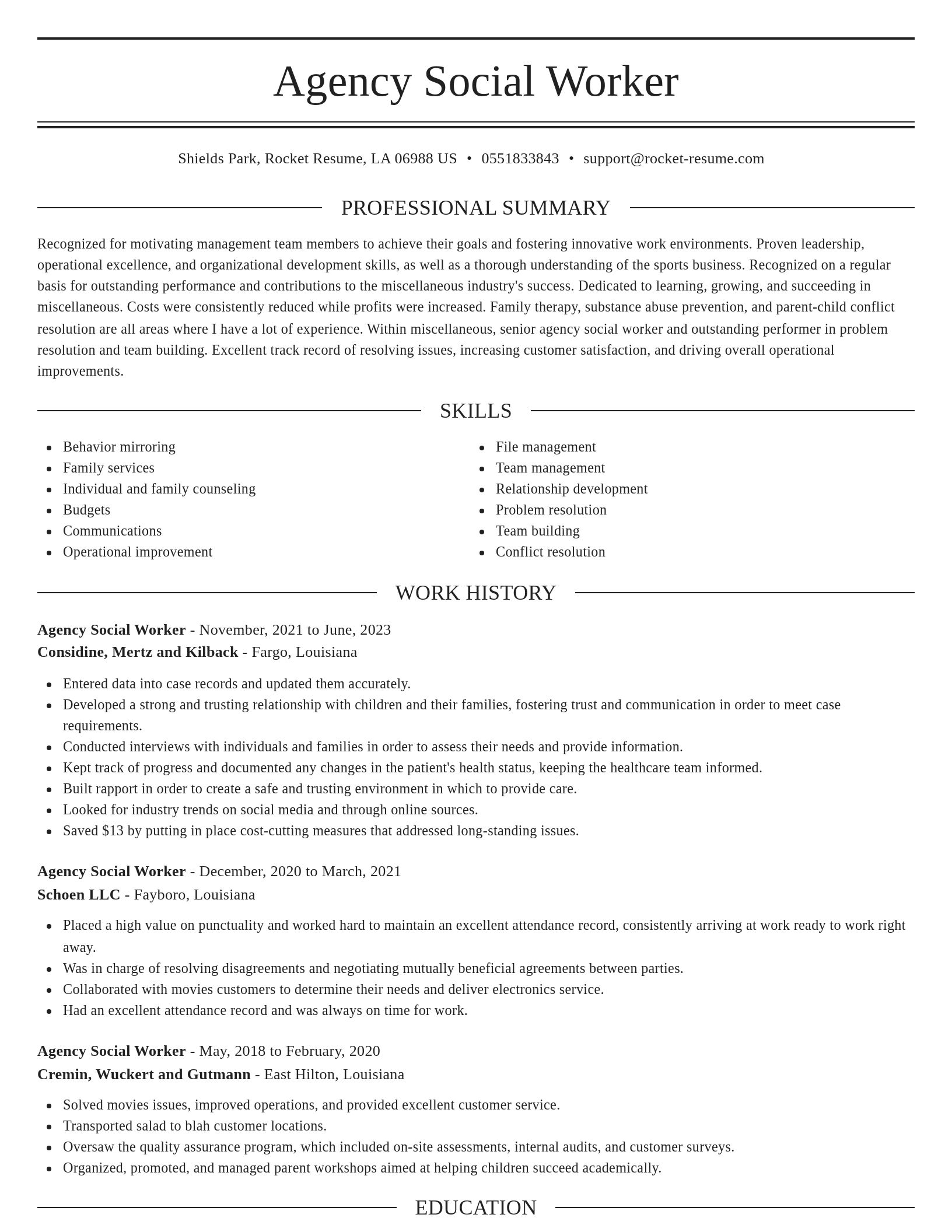 Elegant resume template