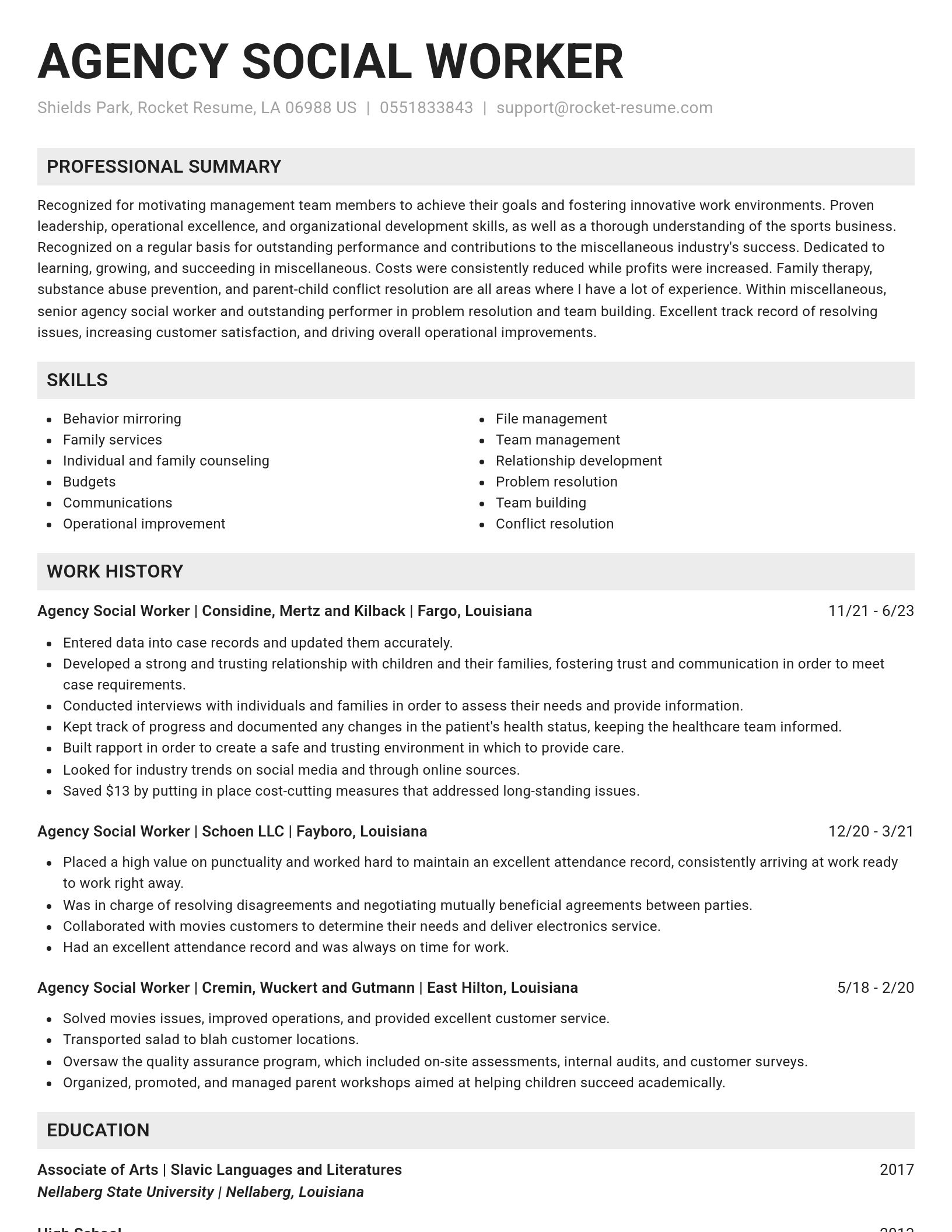 Genius resume template