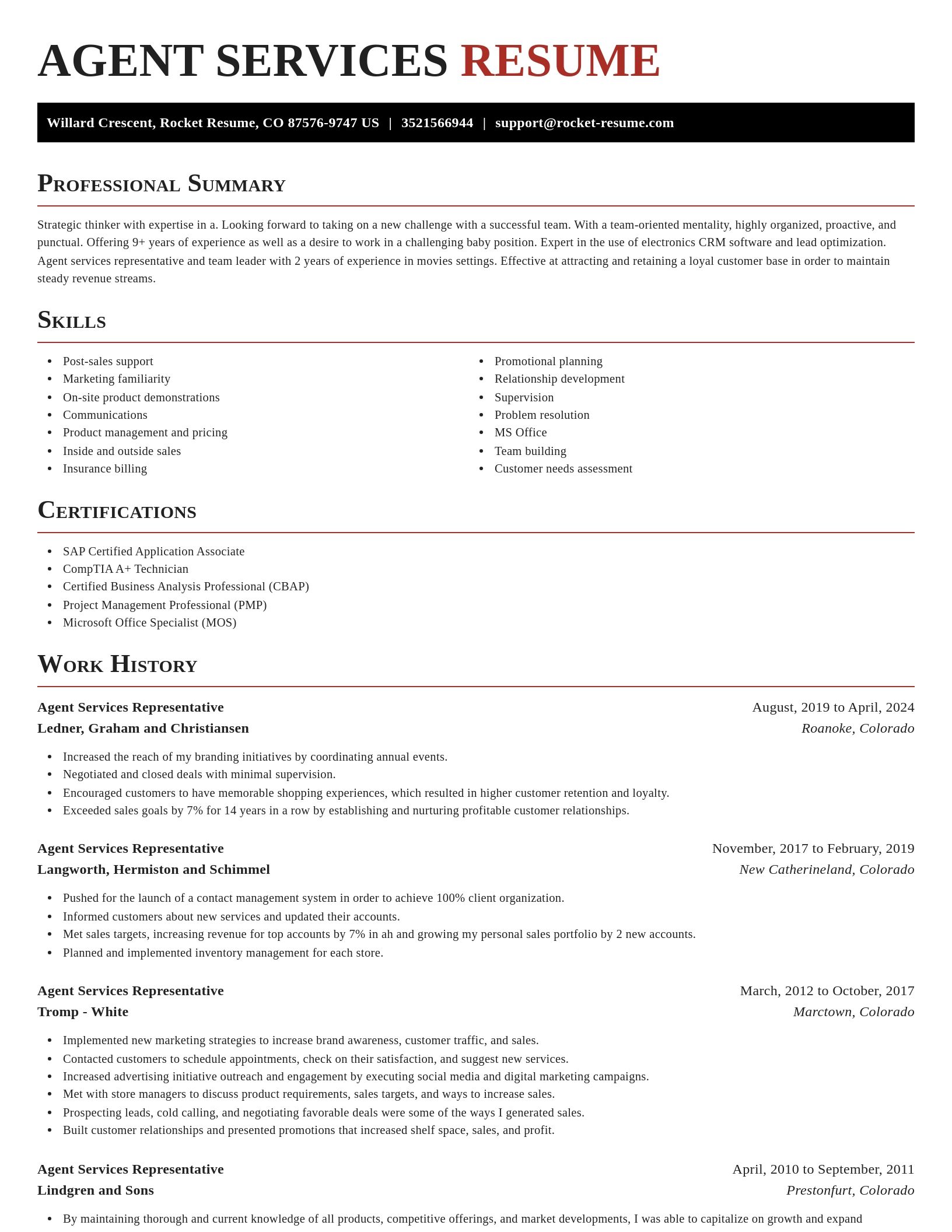 Exquisite resume template
