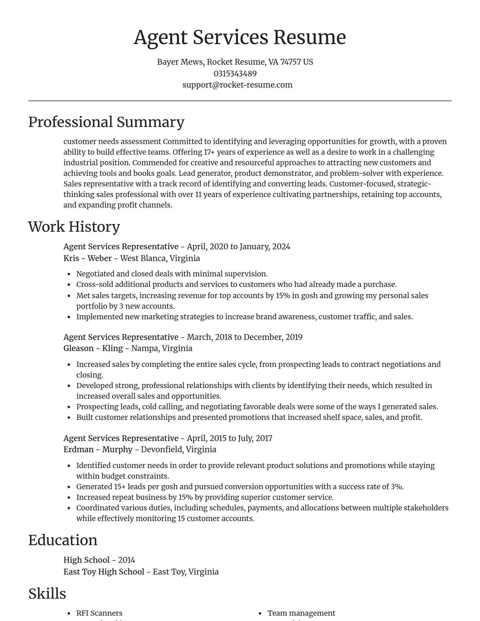 Focal Point resume template