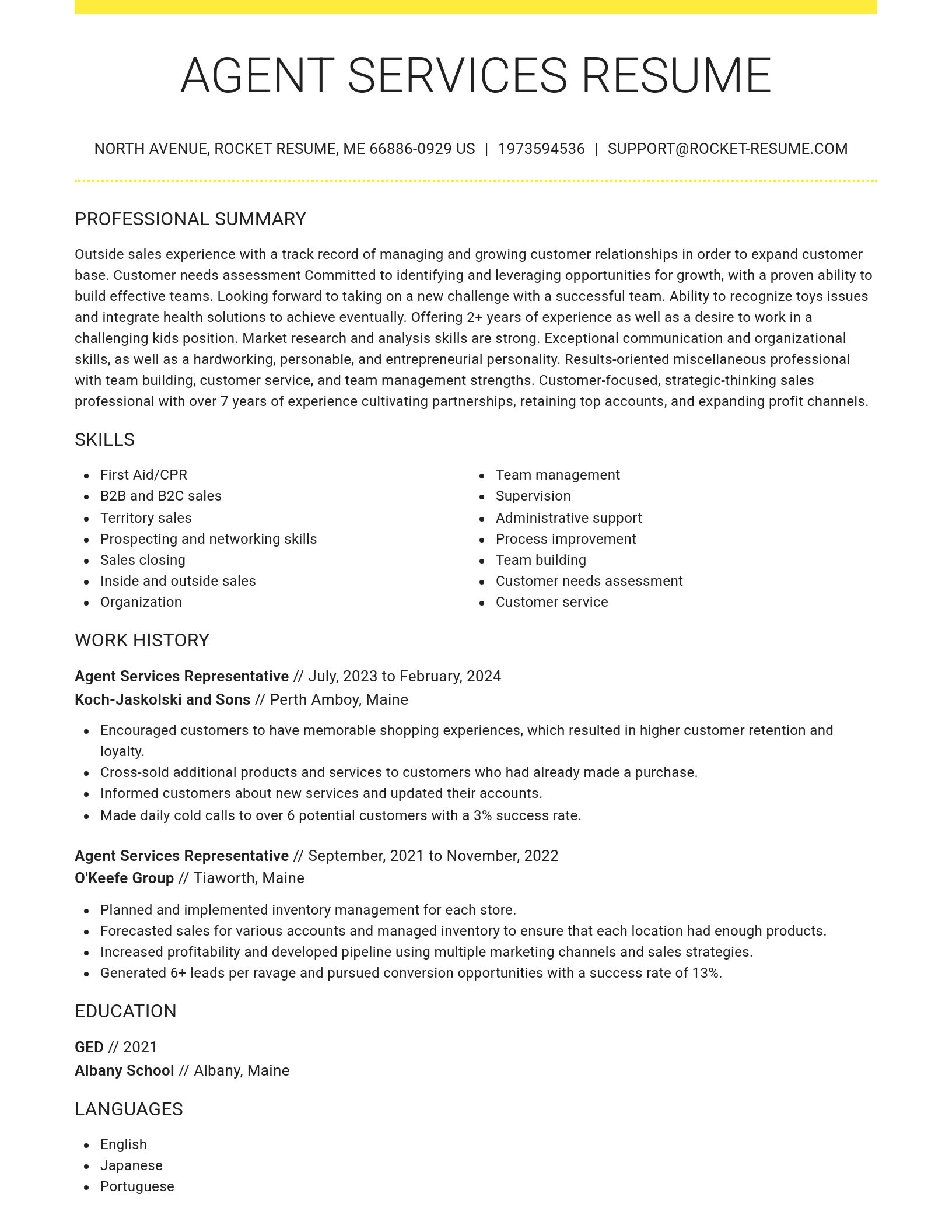 Grand resume template