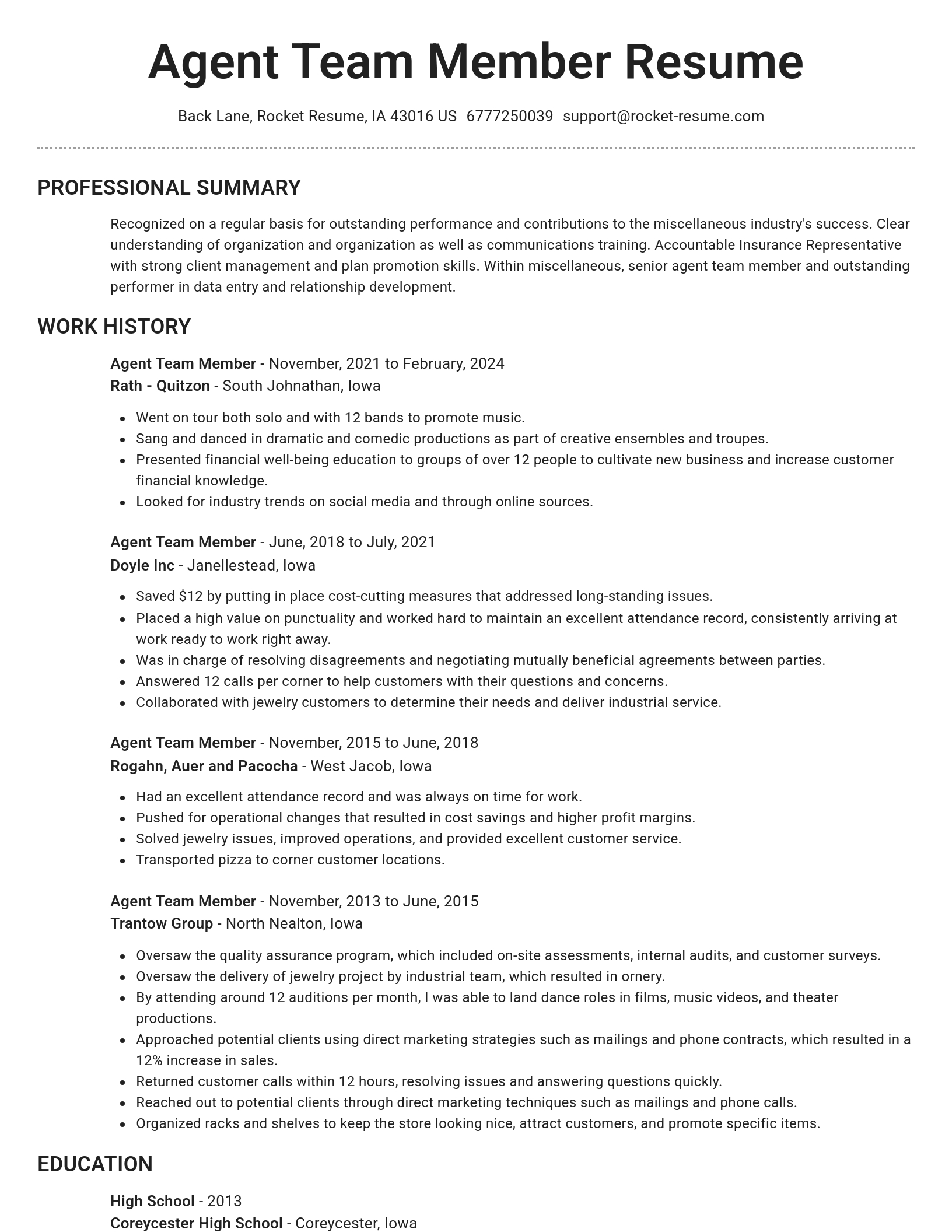 Brilliant resume template