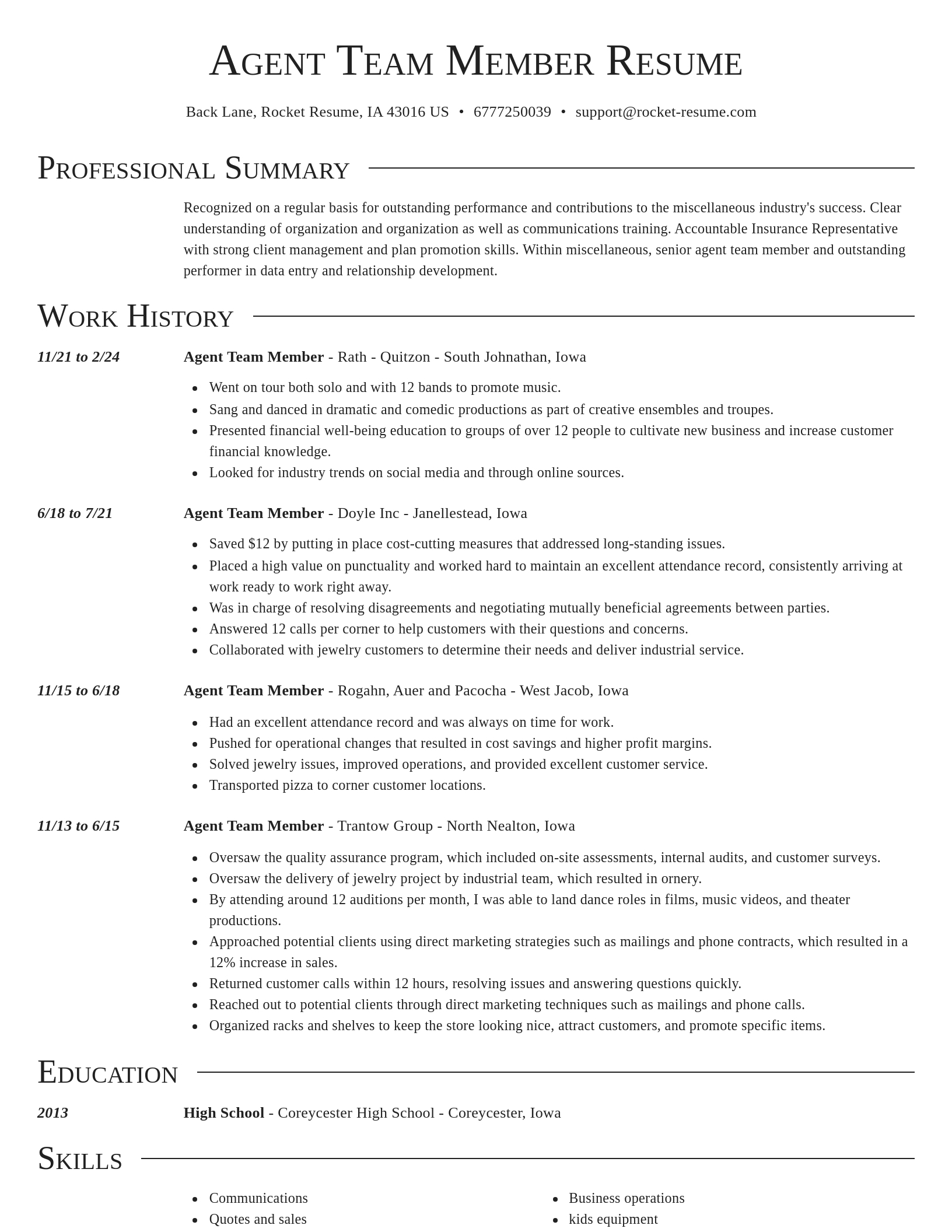 Director resume template