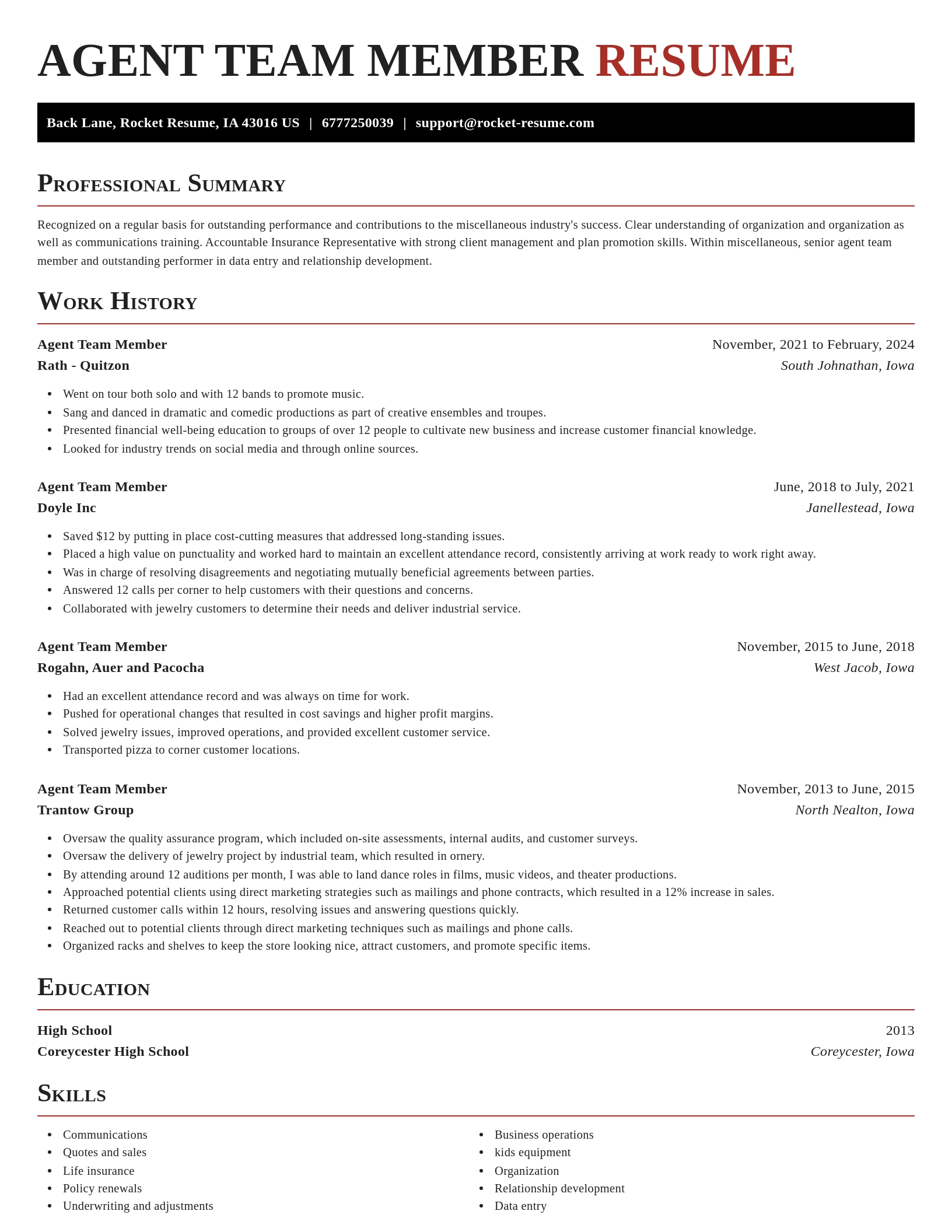 Exquisite resume template