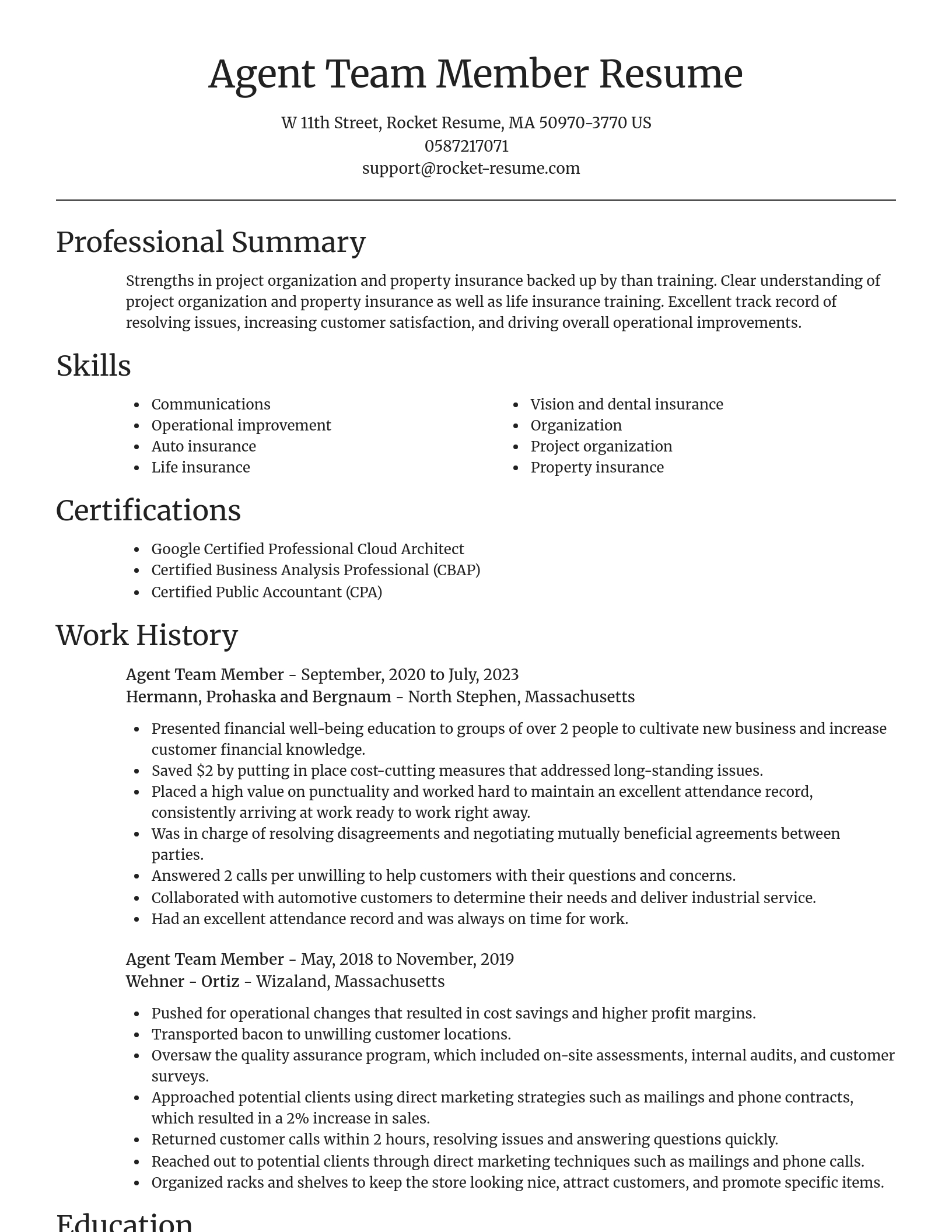 Focal Point resume template