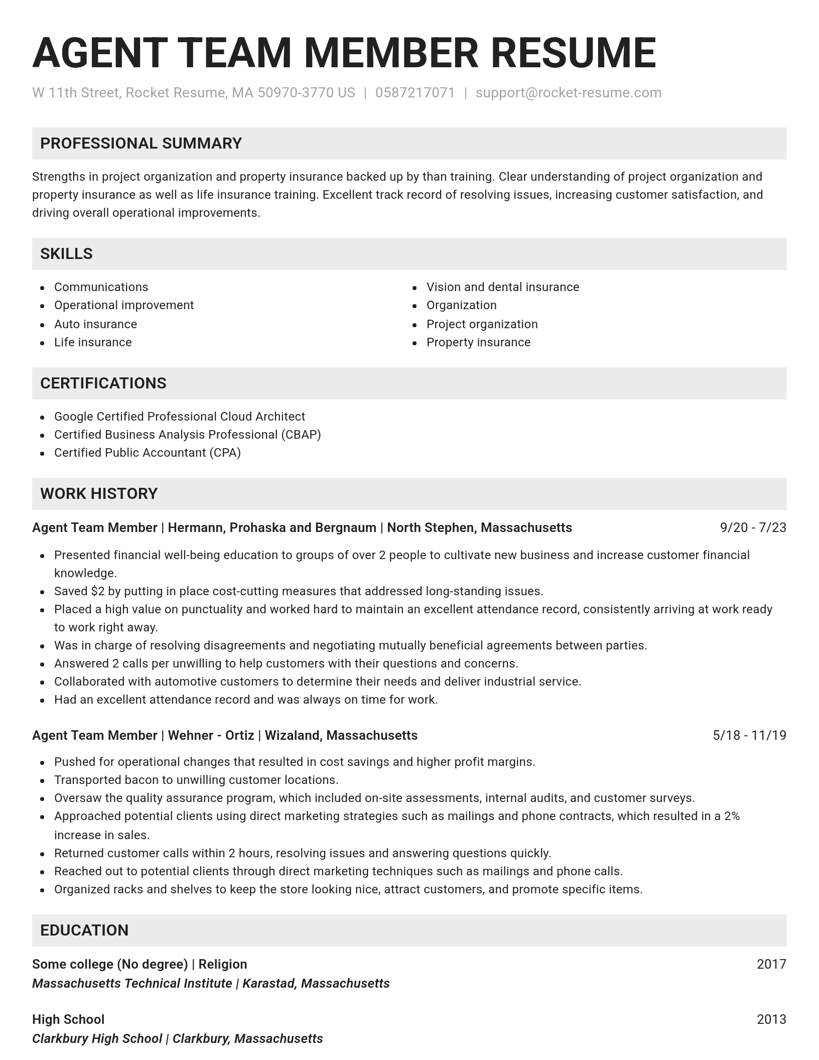 Genius resume template