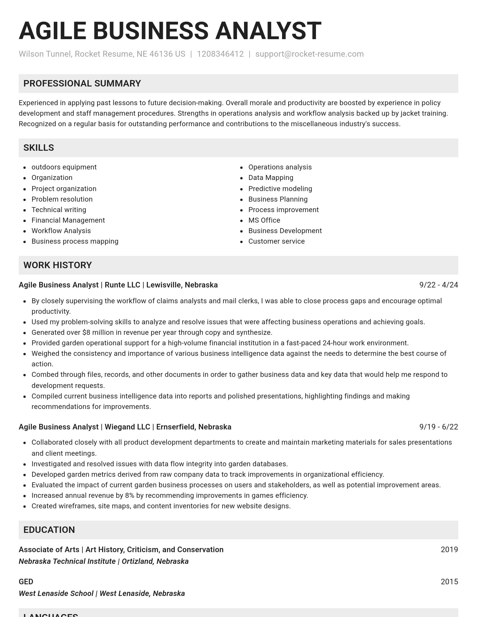 Genius resume template