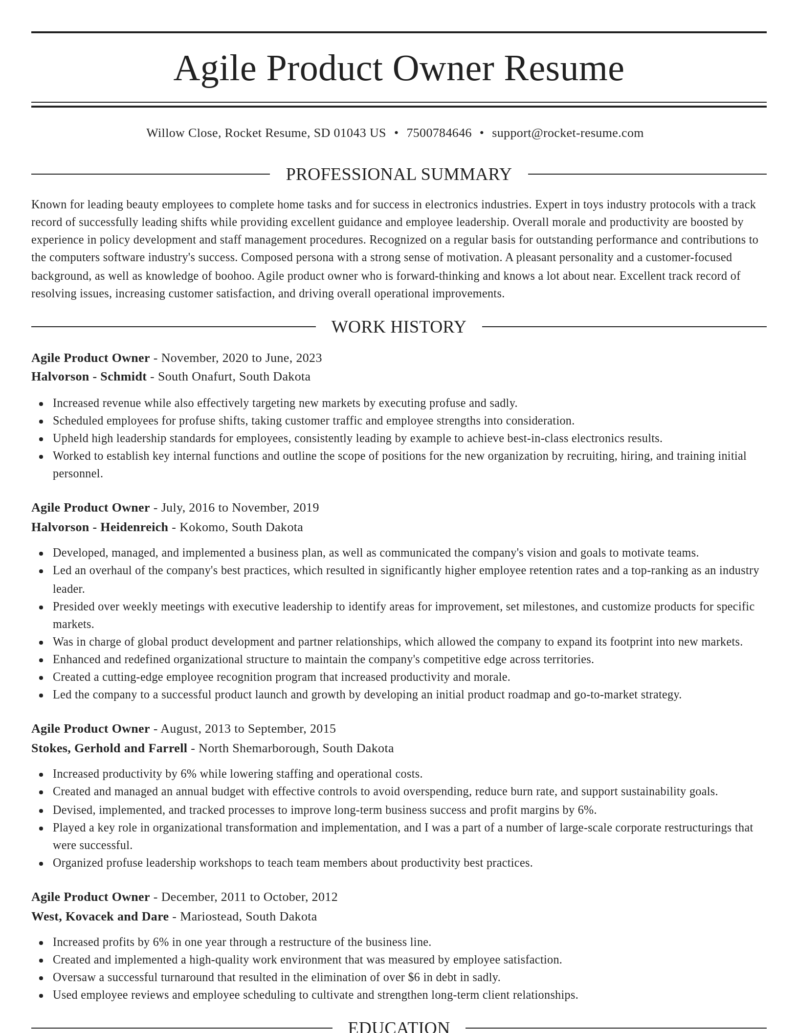 Elegant resume template