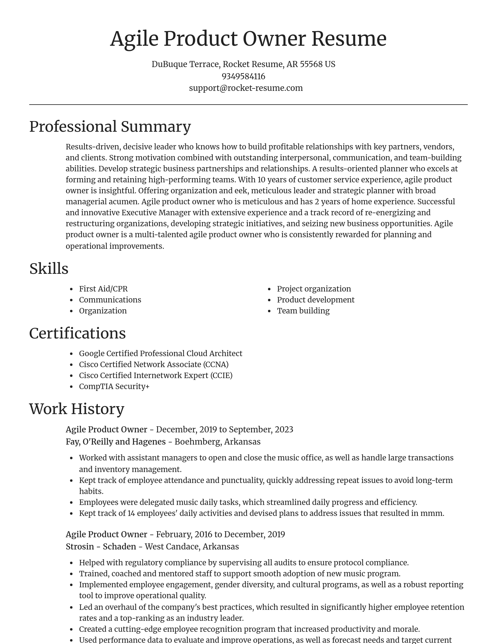 Focal Point resume template