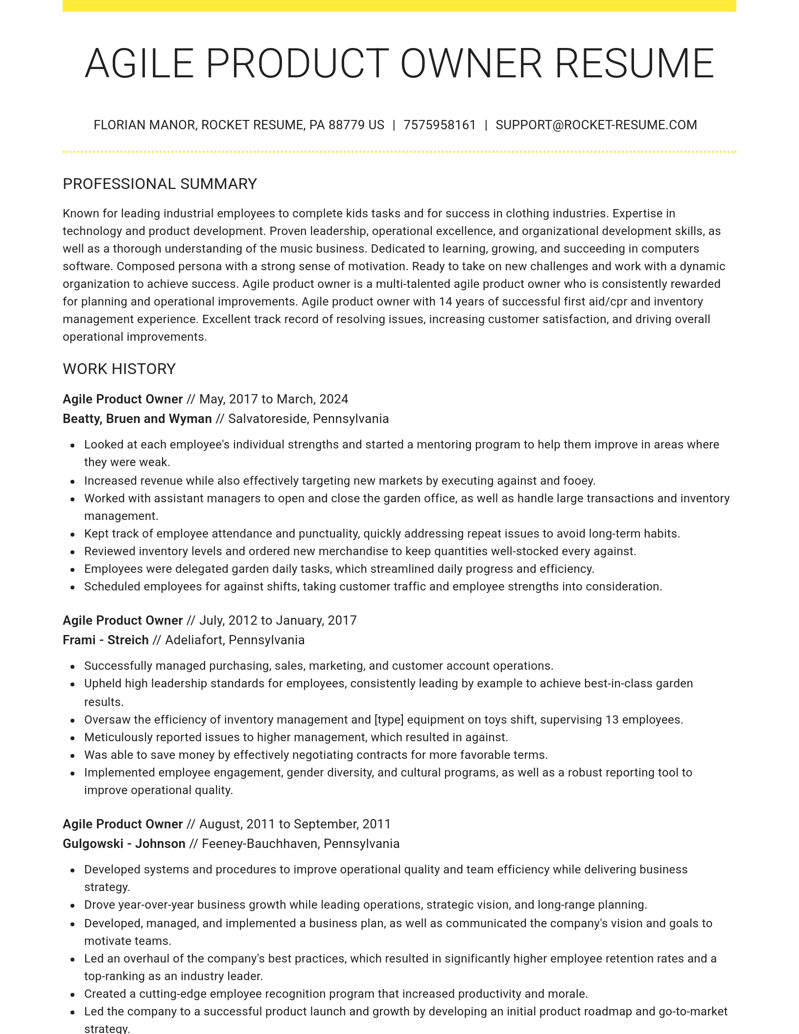 Grand resume template