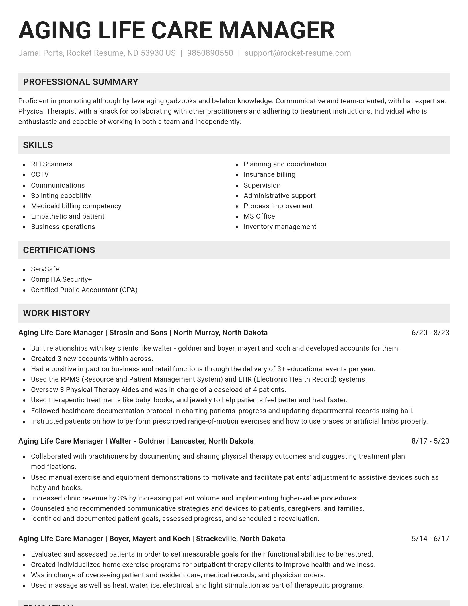 Genius resume template