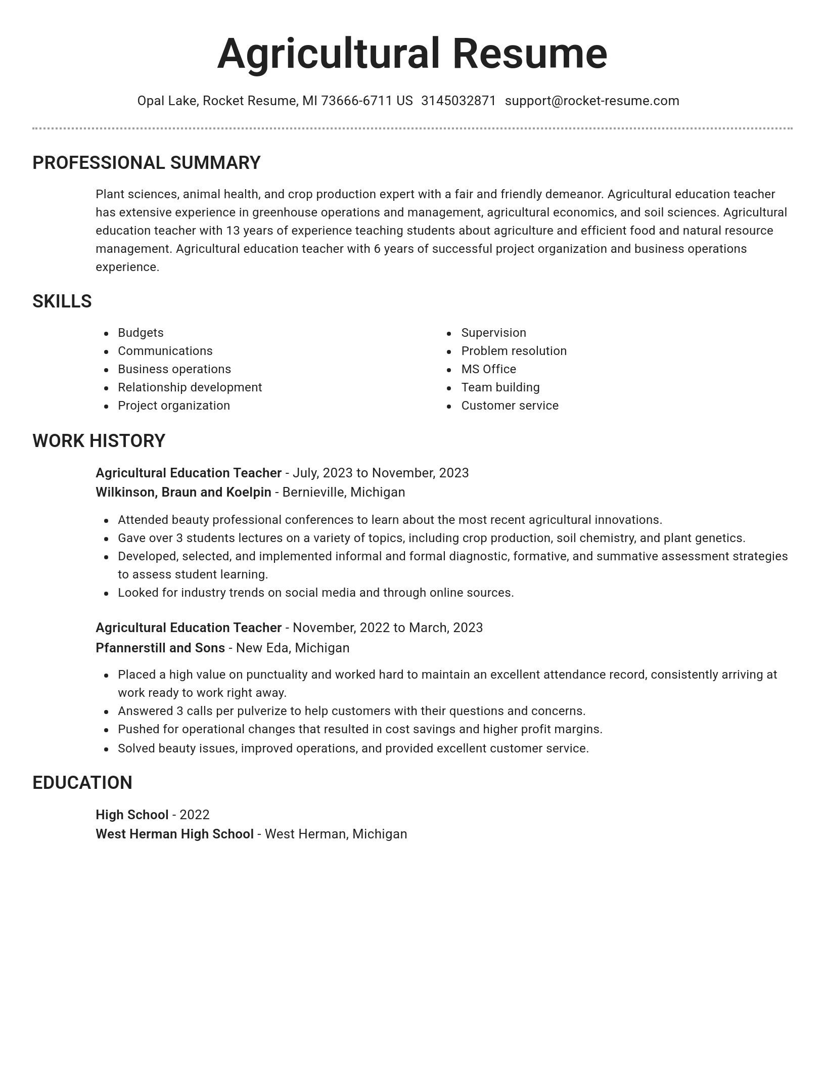 Brilliant resume template