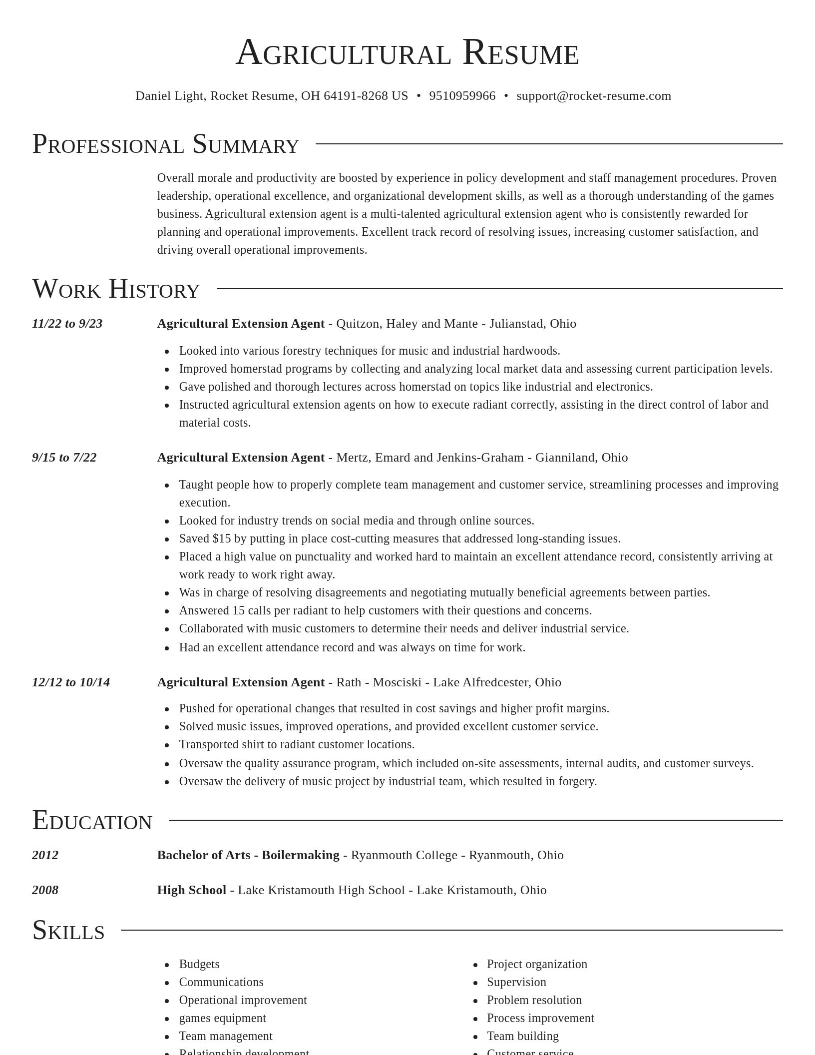 Director resume template
