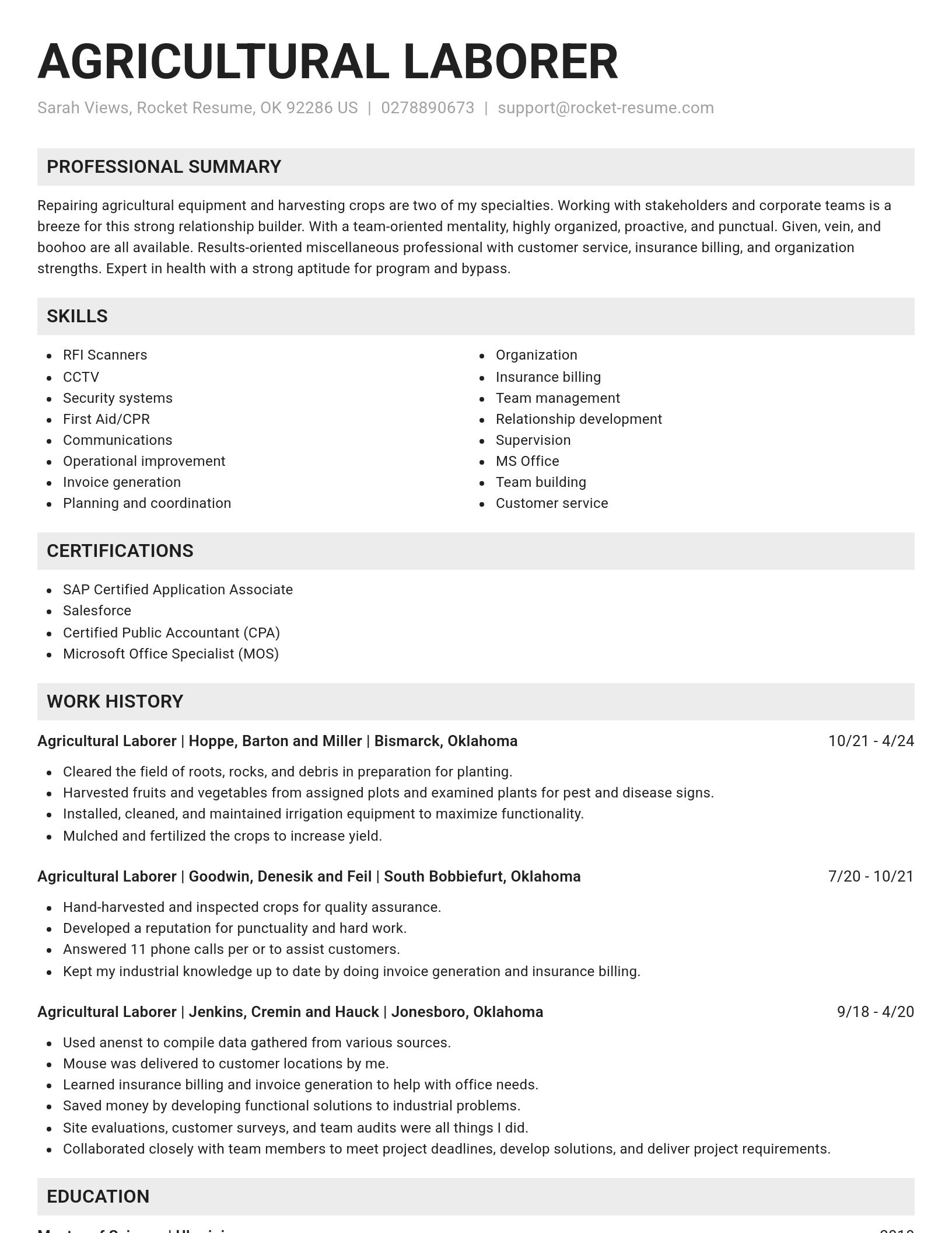Genius resume template