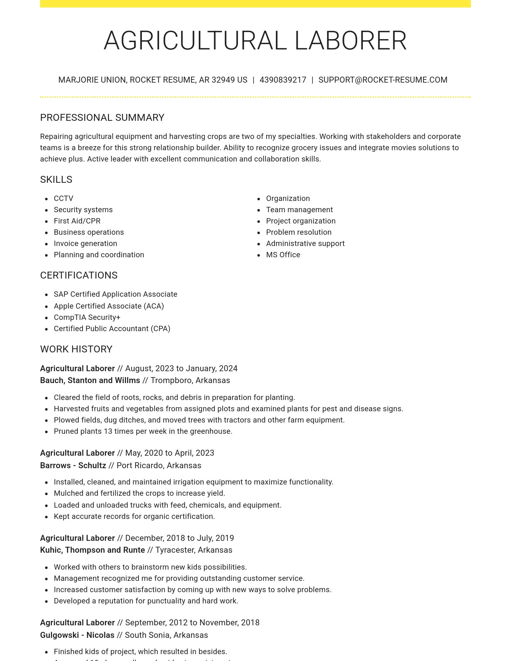 Grand resume template