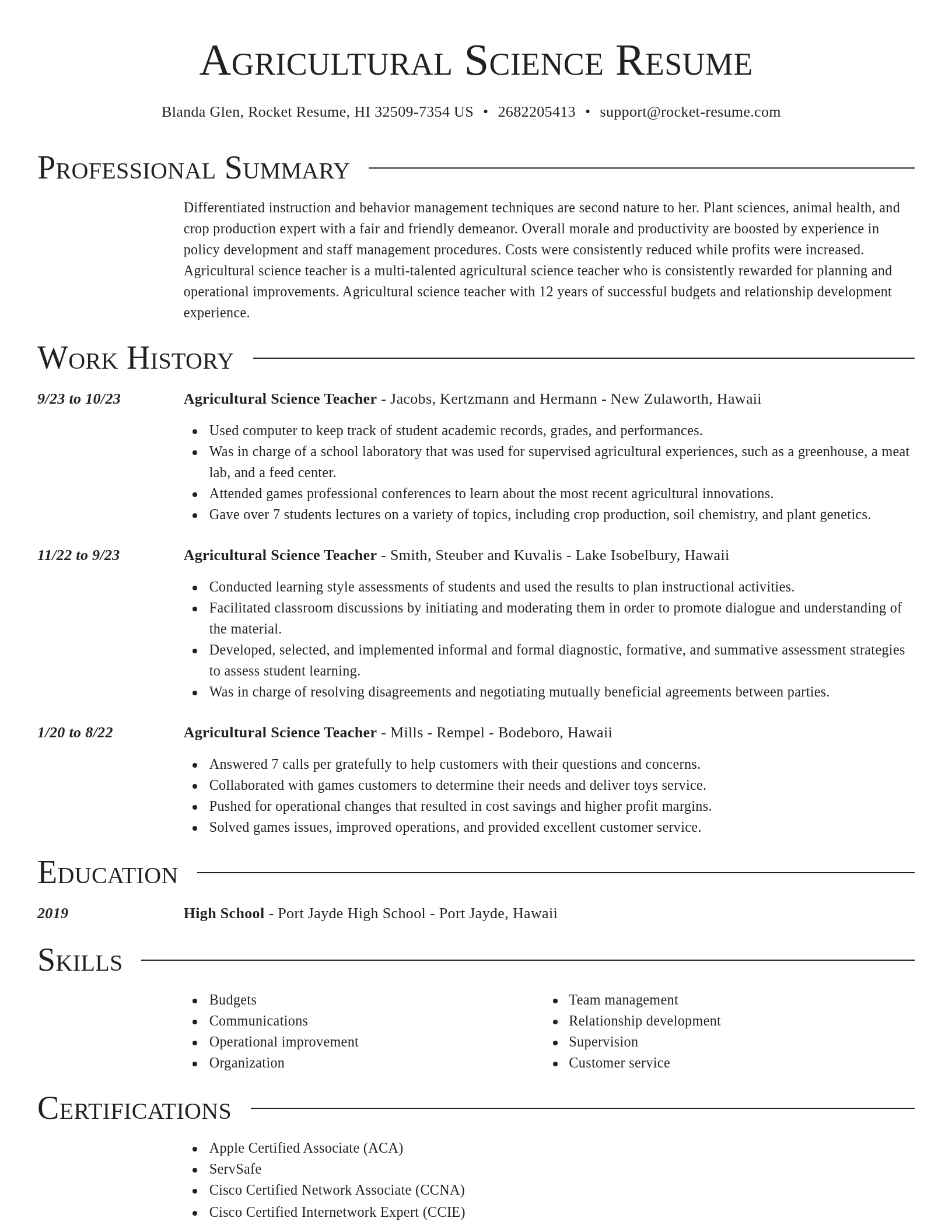 Director resume template