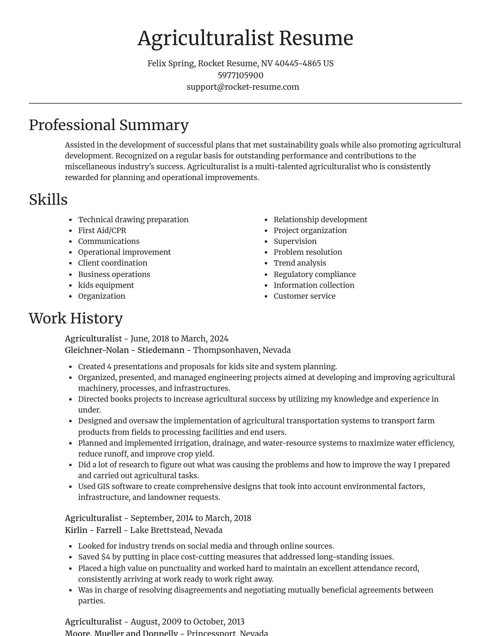 Focal Point resume template