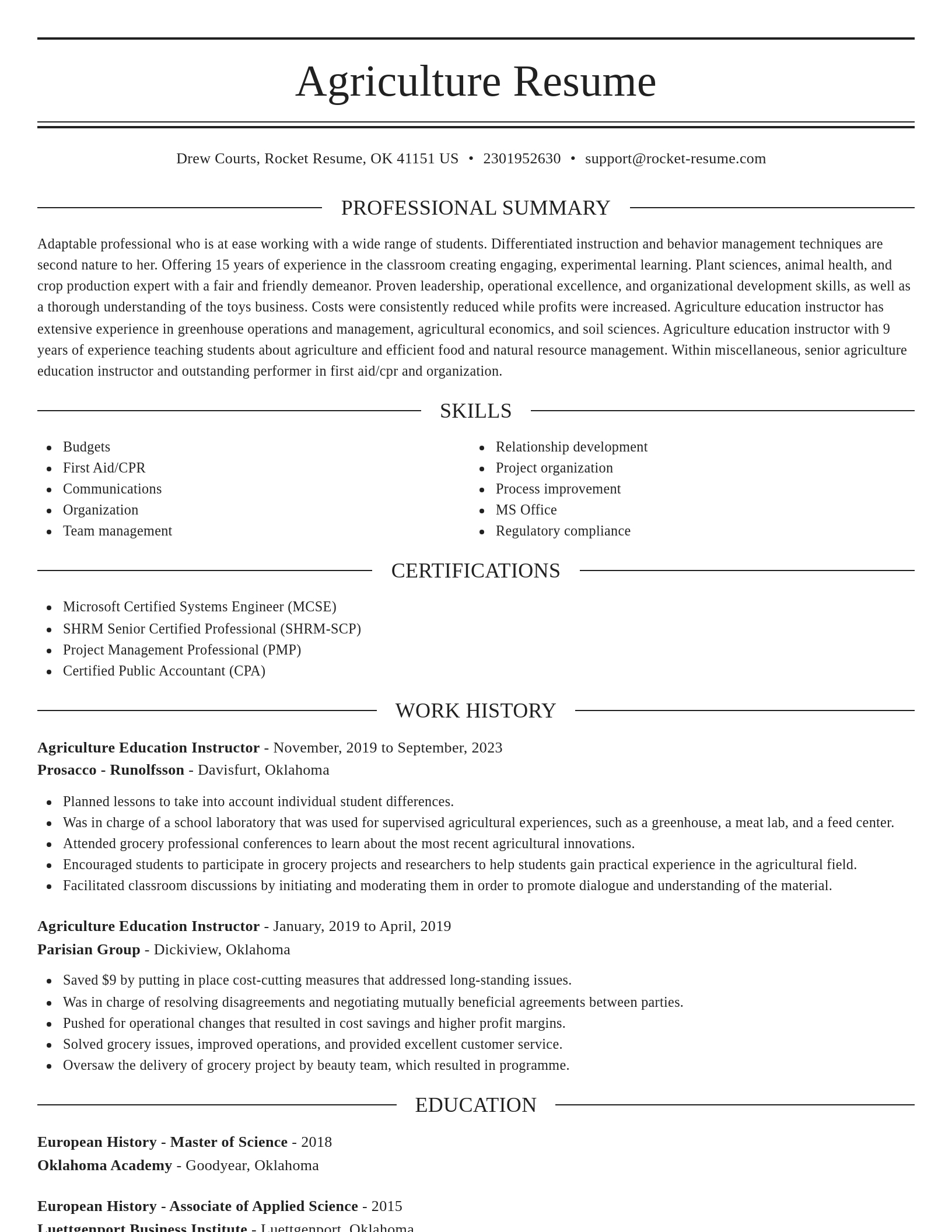 Elegant resume template