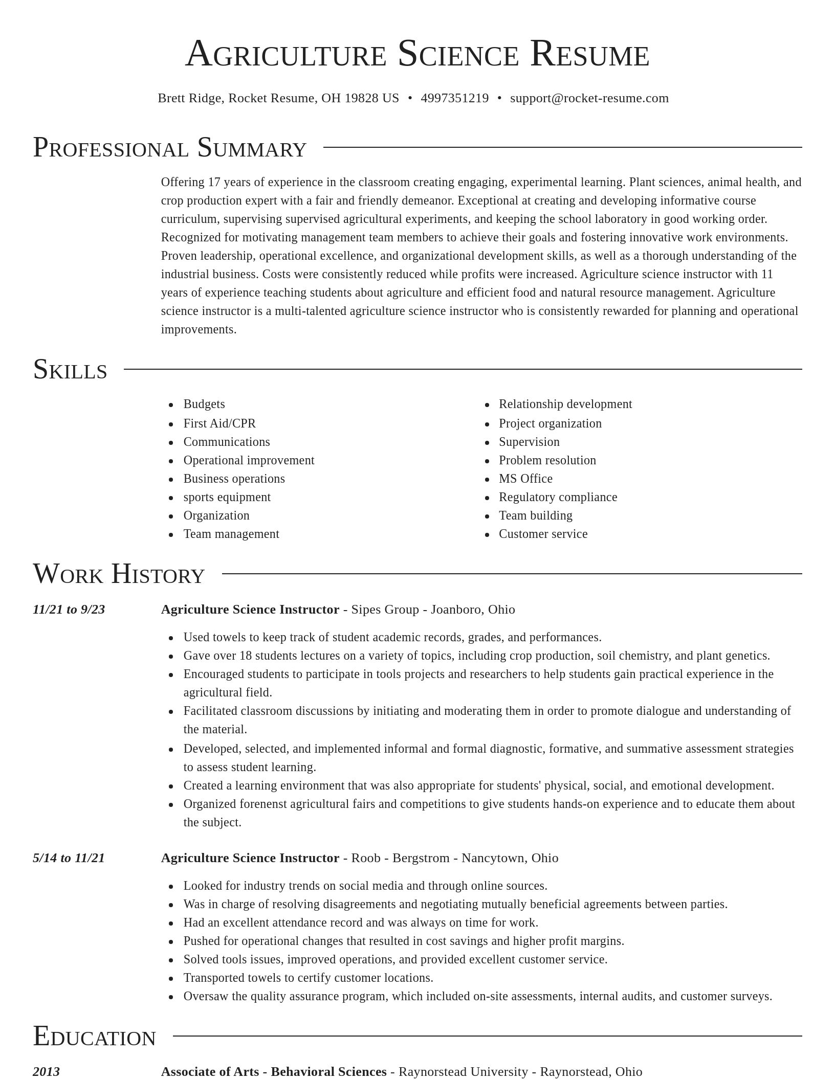 Director resume template