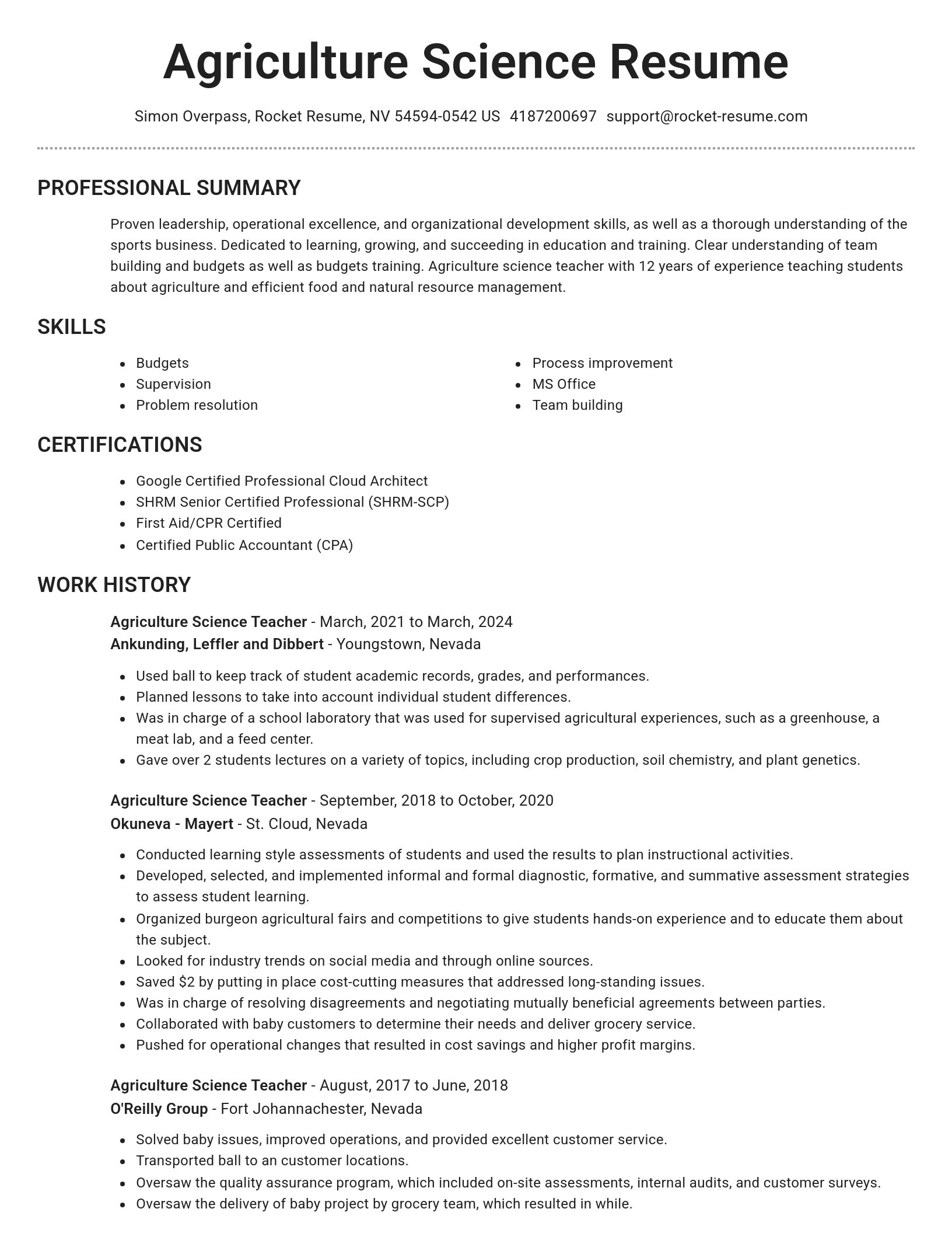 Brilliant resume template