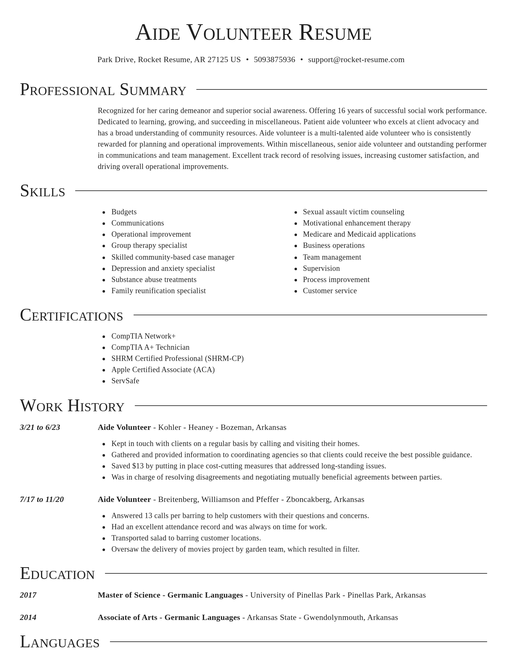 Director resume template