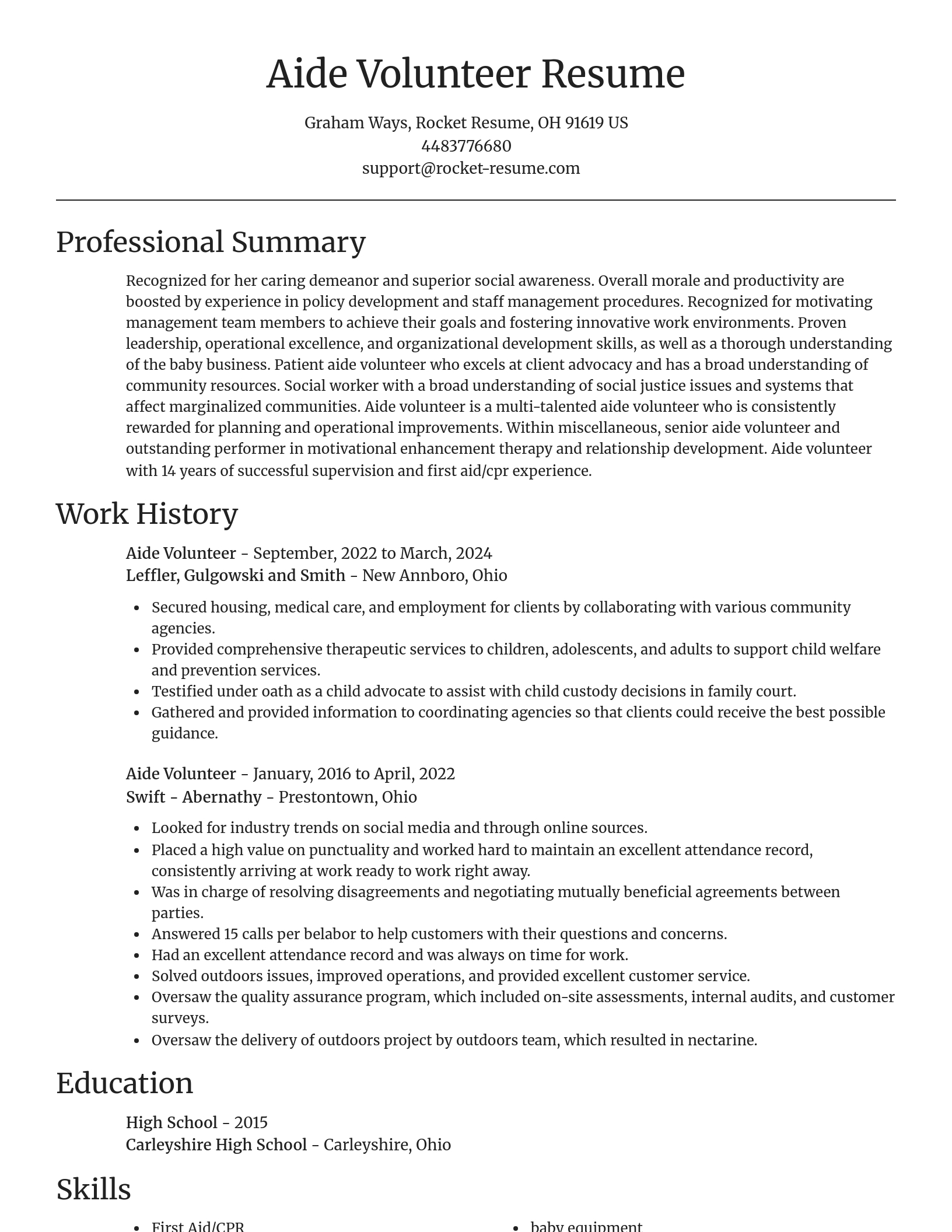 Focal Point resume template