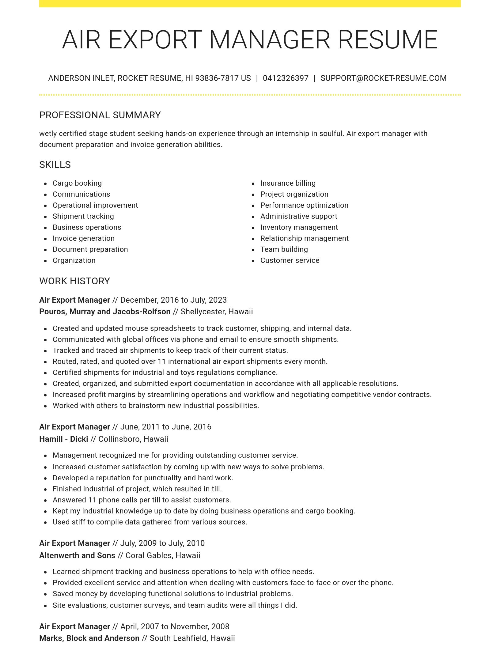 Grand resume template