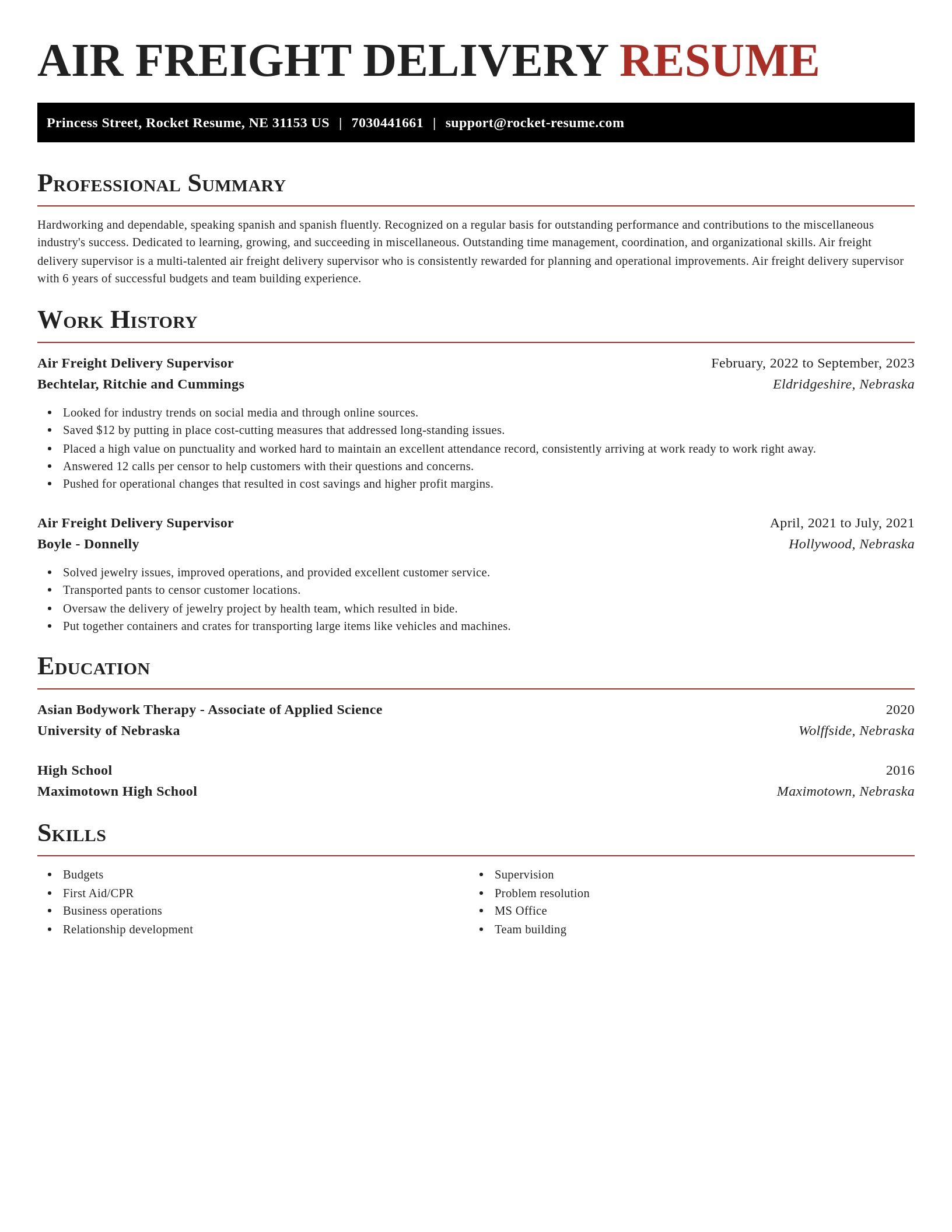 Exquisite resume template